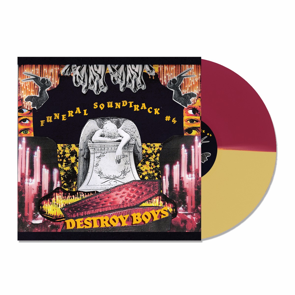 DESTROY BOYS FUNERAL SOUNDTRACK 4 LP (Limited Edition Only 500 Made Red Gold Split Vinyl)