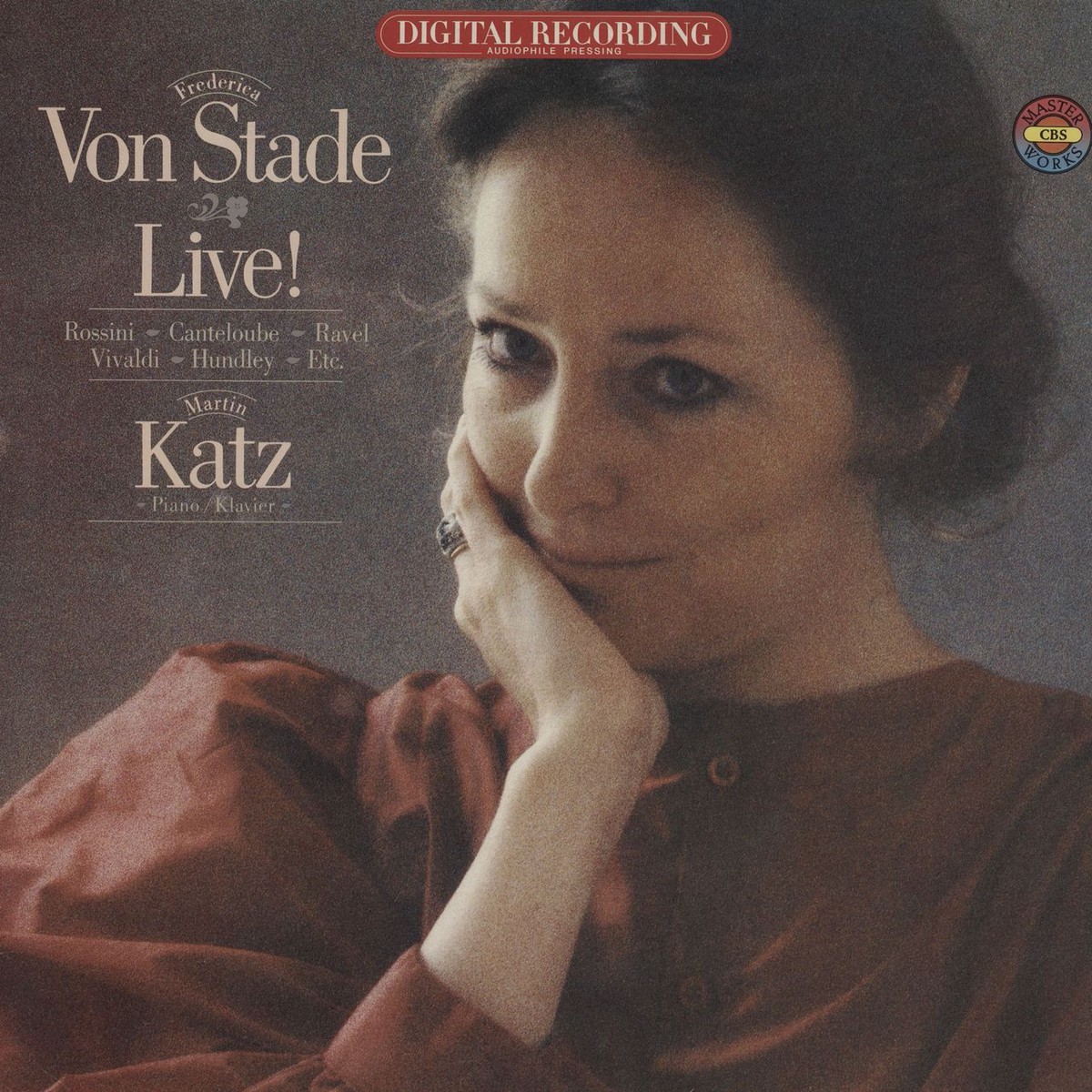 Frederica von Stade Von Stade Live German Vinyl LP
