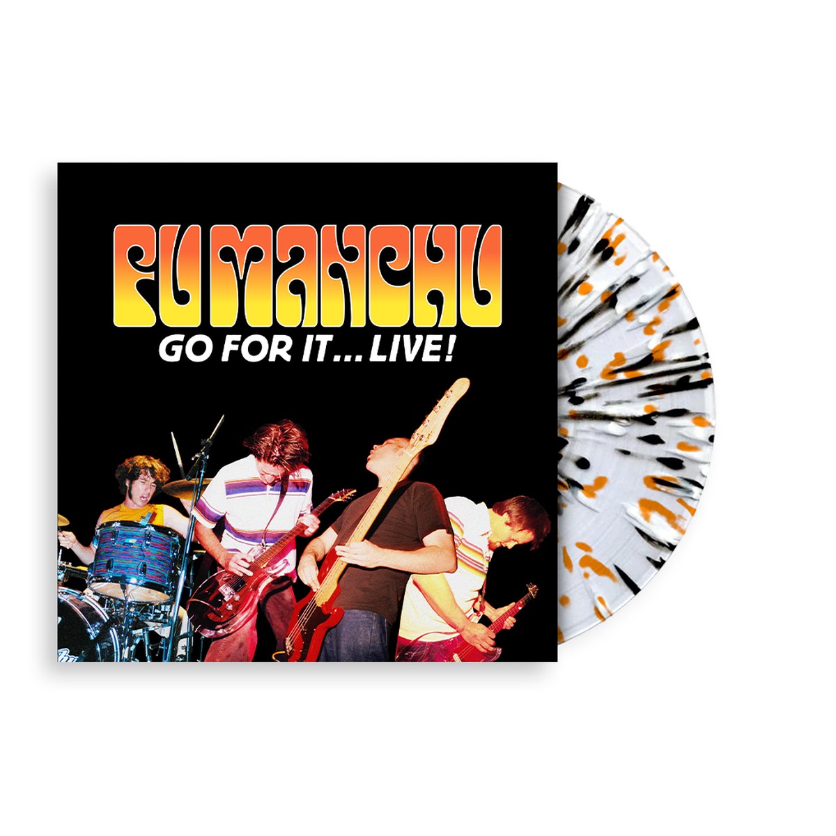 FU MANCHU GO FOR ITLIVE 2LP (Limited Edition Only 250 Made Clear With White Orange Black Splatter Vinyl)