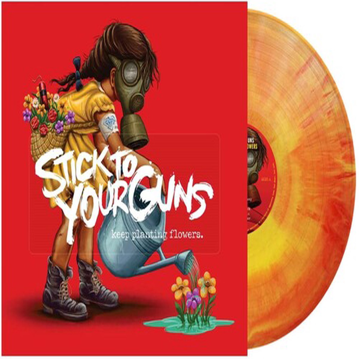 STICK TO YOUR GUNS KEEP PLANTING FLOWERS LP (Red Yellow Vinyl)