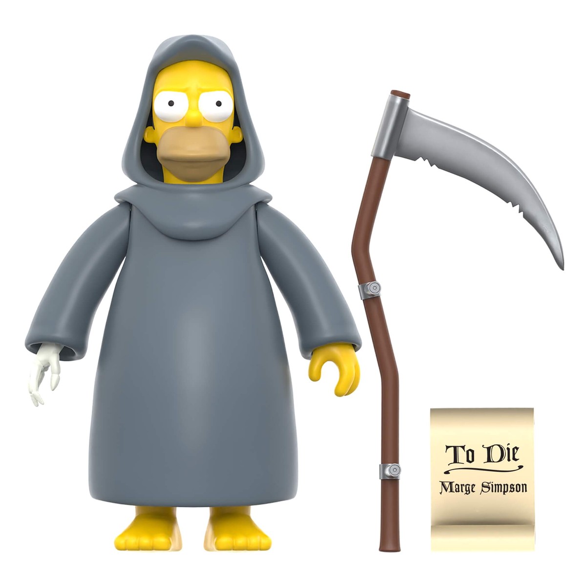 THE SIMPSONS REACTION WAVE 3 TREEHOUSE OF HORROR - GRIM REAPER HOMER FIGURE