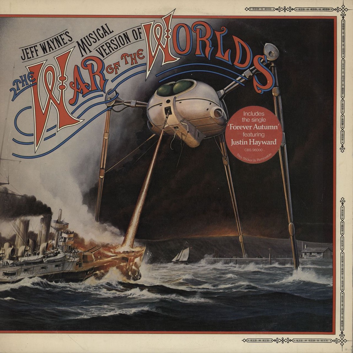 Jeff Wayne The War Of The Worlds – 2nd – Single Song StickerGold promo stamp UK 2-LP vinyl set