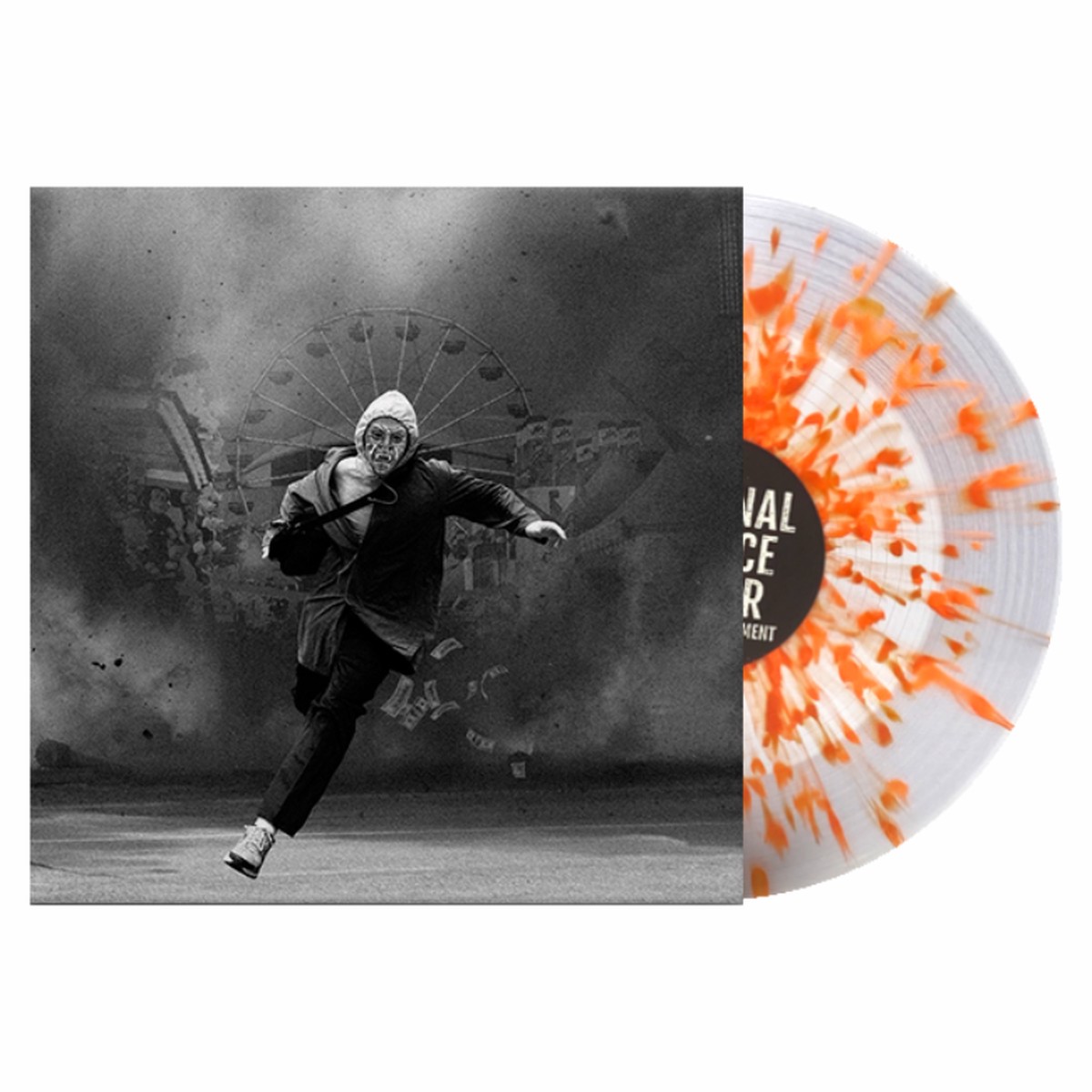 REGIONAL JUSTICE CENTER CRIME AND PUNISHMENT CLEAR WITH ORANGE SPLATTER LP
