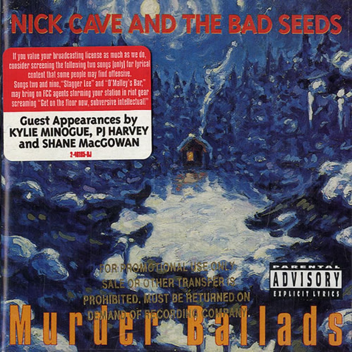 Nick Cave Murder Ballads – gold promo stamped US CD album