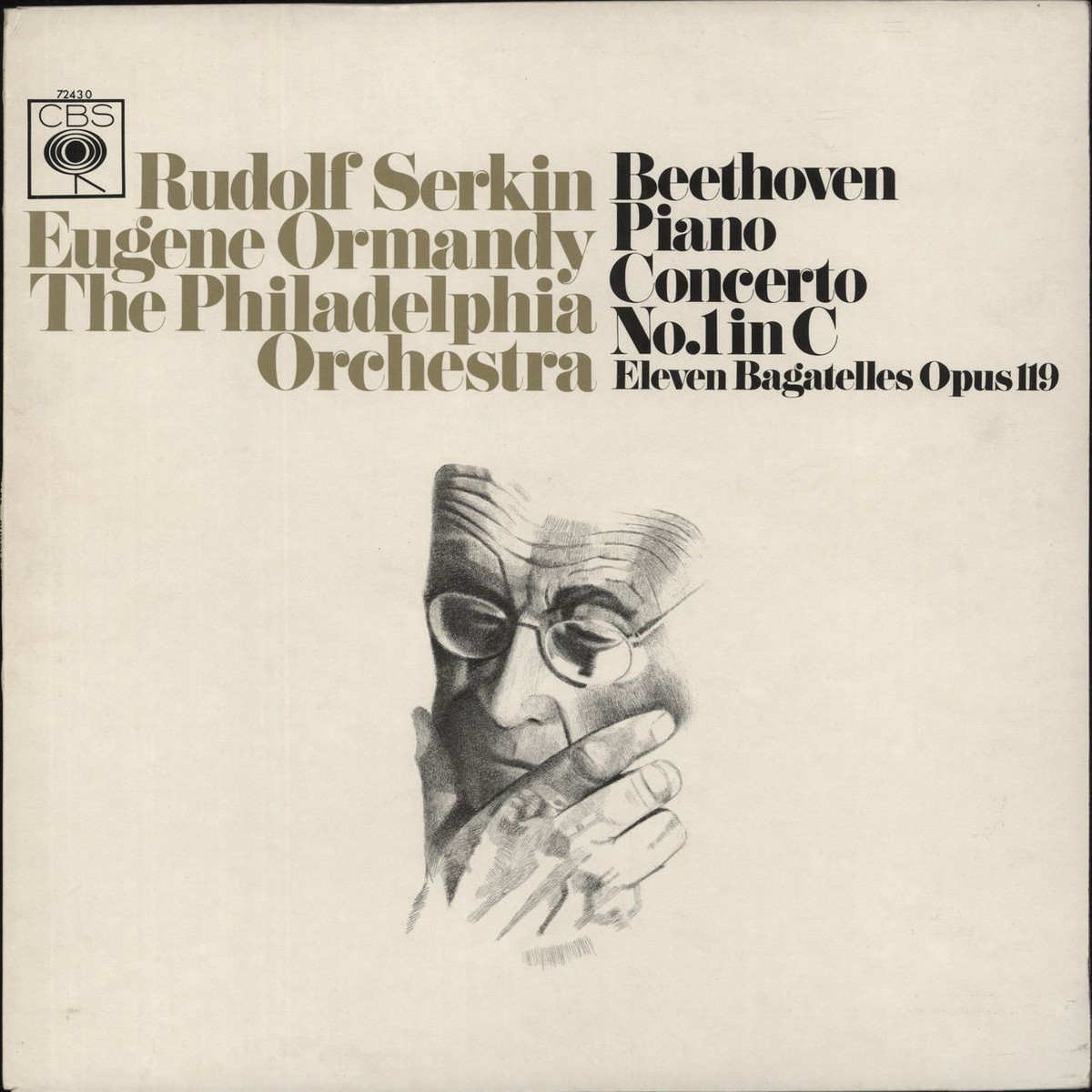 Rudolf Serkin Beethoven Piano Concerto No 1 in C Eleven Bagatelles Opus 119 UK Vinyl LP
