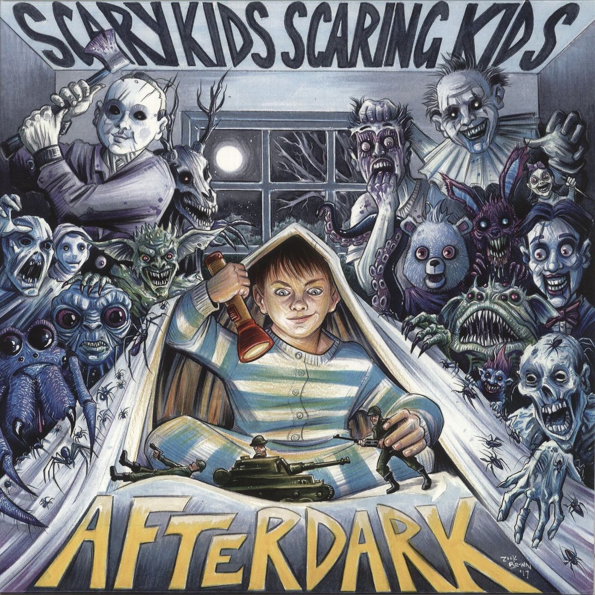 Scary Kids Scaring Kids After Dark – Baby Blue White Striped Split Vinyl US Vinyl LP