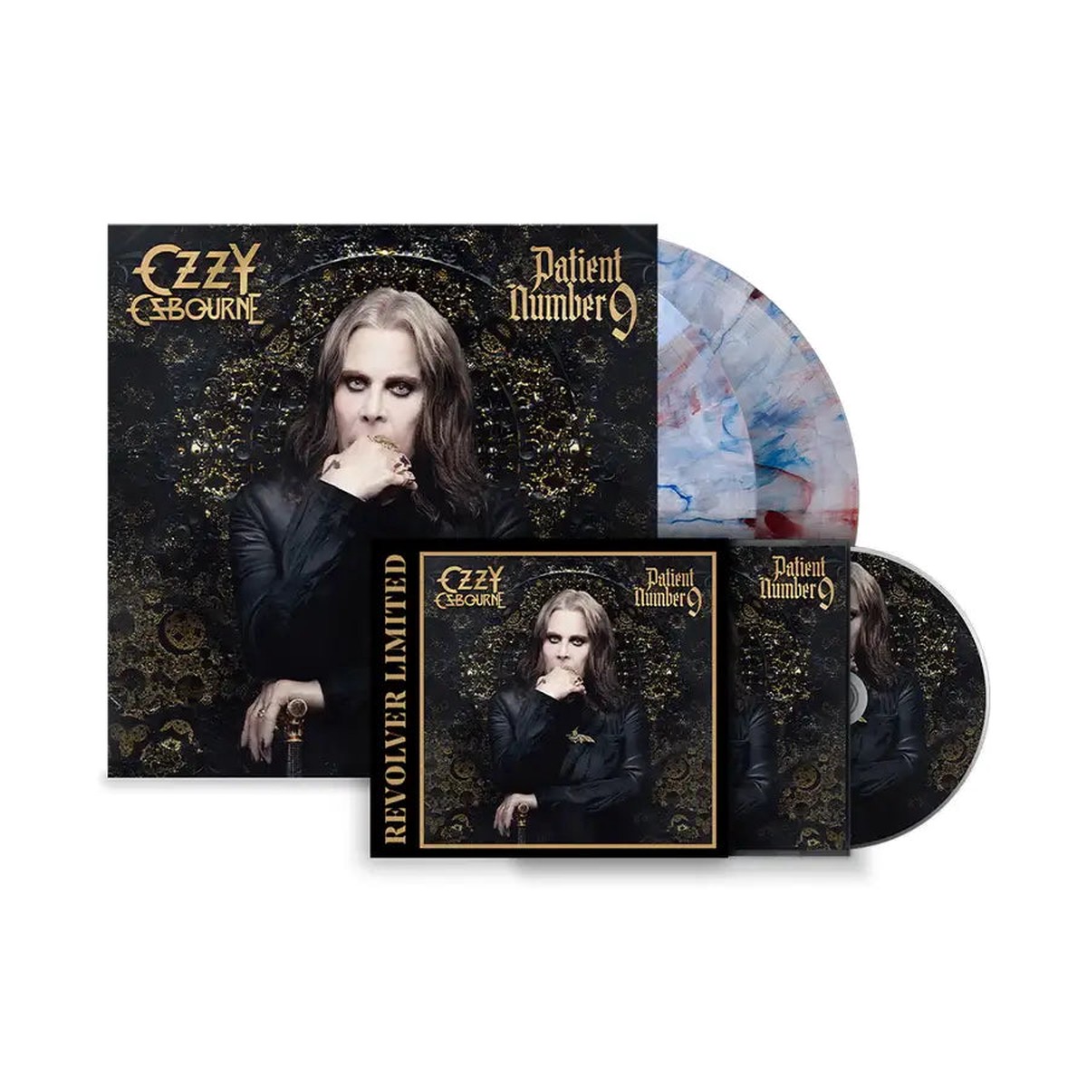 OZZY OSBOURNE PATIENT NUMBER 9 2LP CD (Limited Edition Red White Blue Vinyl Picture Disc CD)