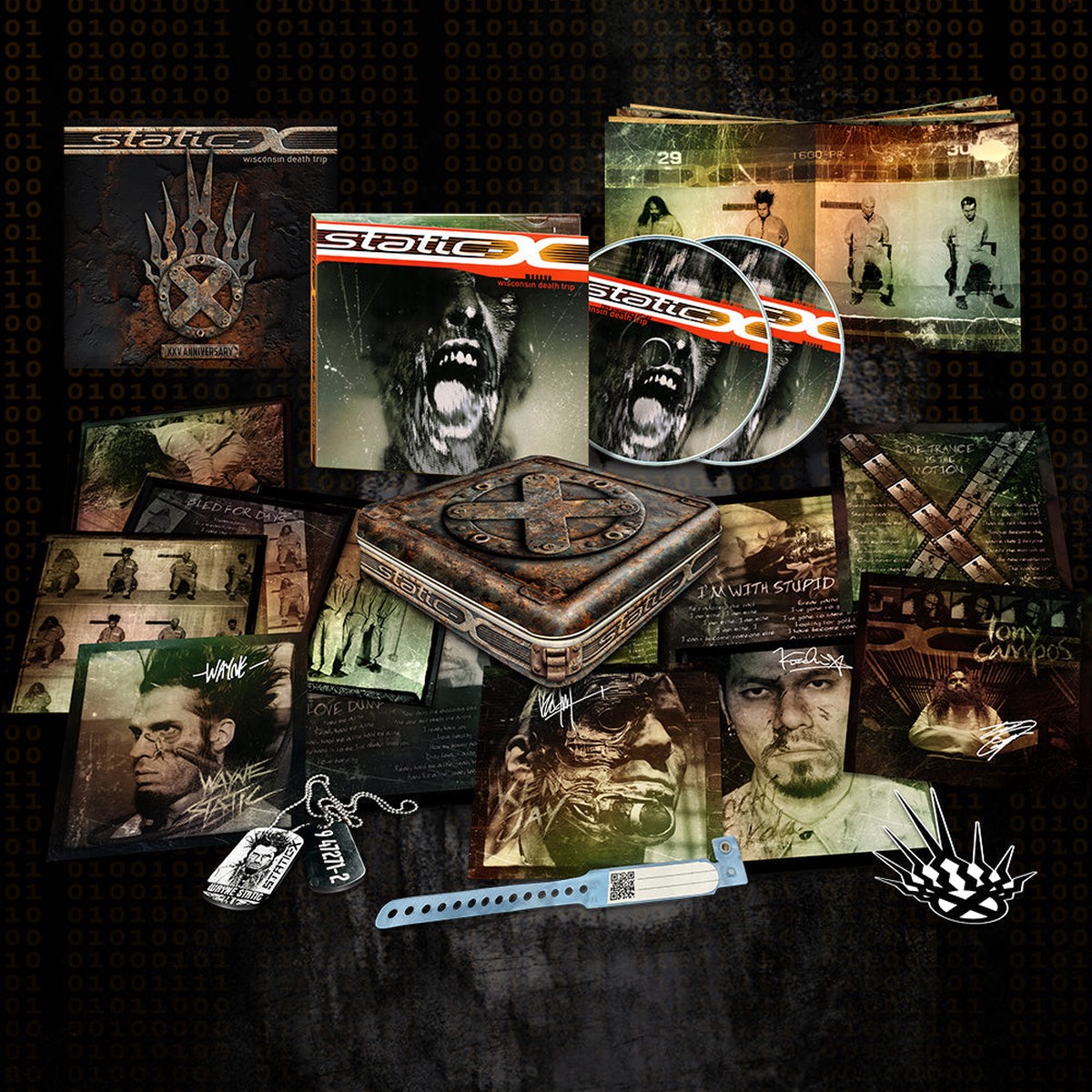STATIC X WISCONSIN DEATH TRIP (25TH ANNIVERSARY CORROSIVE EDITION) 2CD w AUTOGRAPHED DELUXE TIN