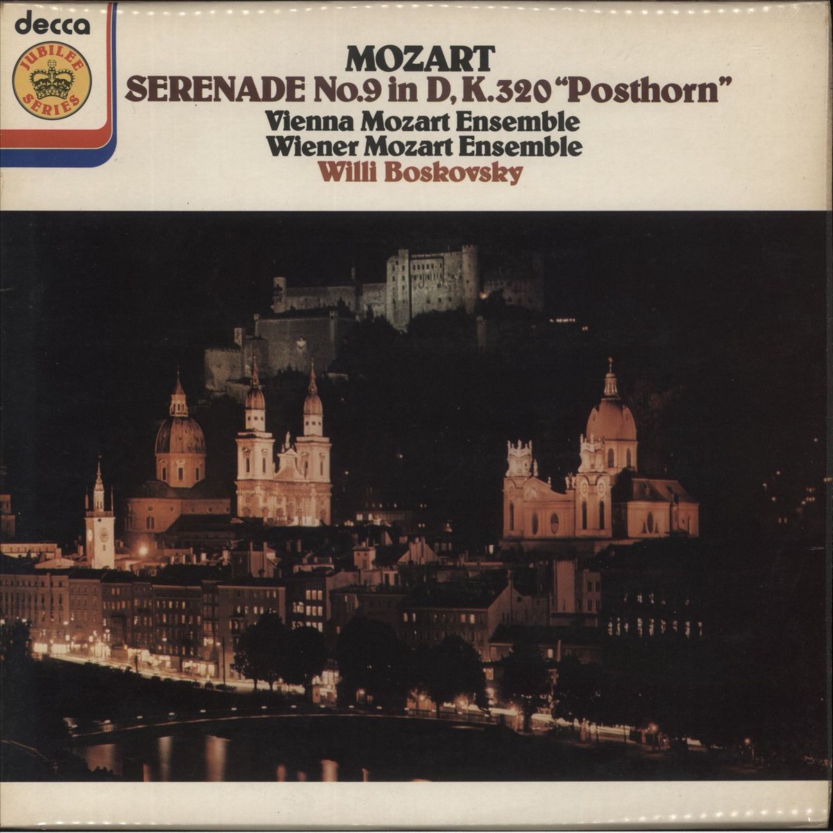 Wolfgang Amadeus Mozart Serenade No 9 in D K320 Posthorn UK Promo Vinyl LP