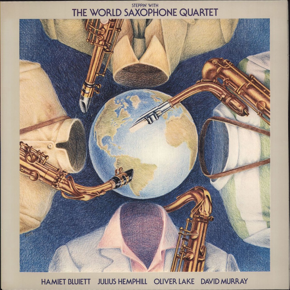 World Saxophone Quartet Steppin With The World Saxophone Quartet Italian Vinyl LP