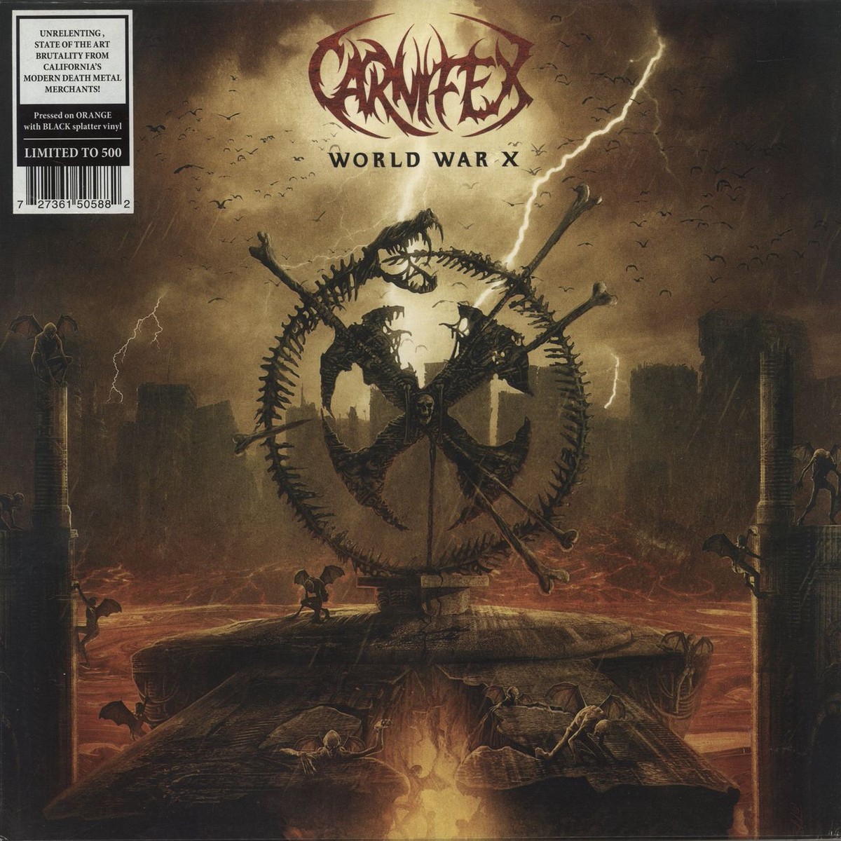 Carnifex World War X – Orange w Black Splatter Vinyl German Vinyl LP
