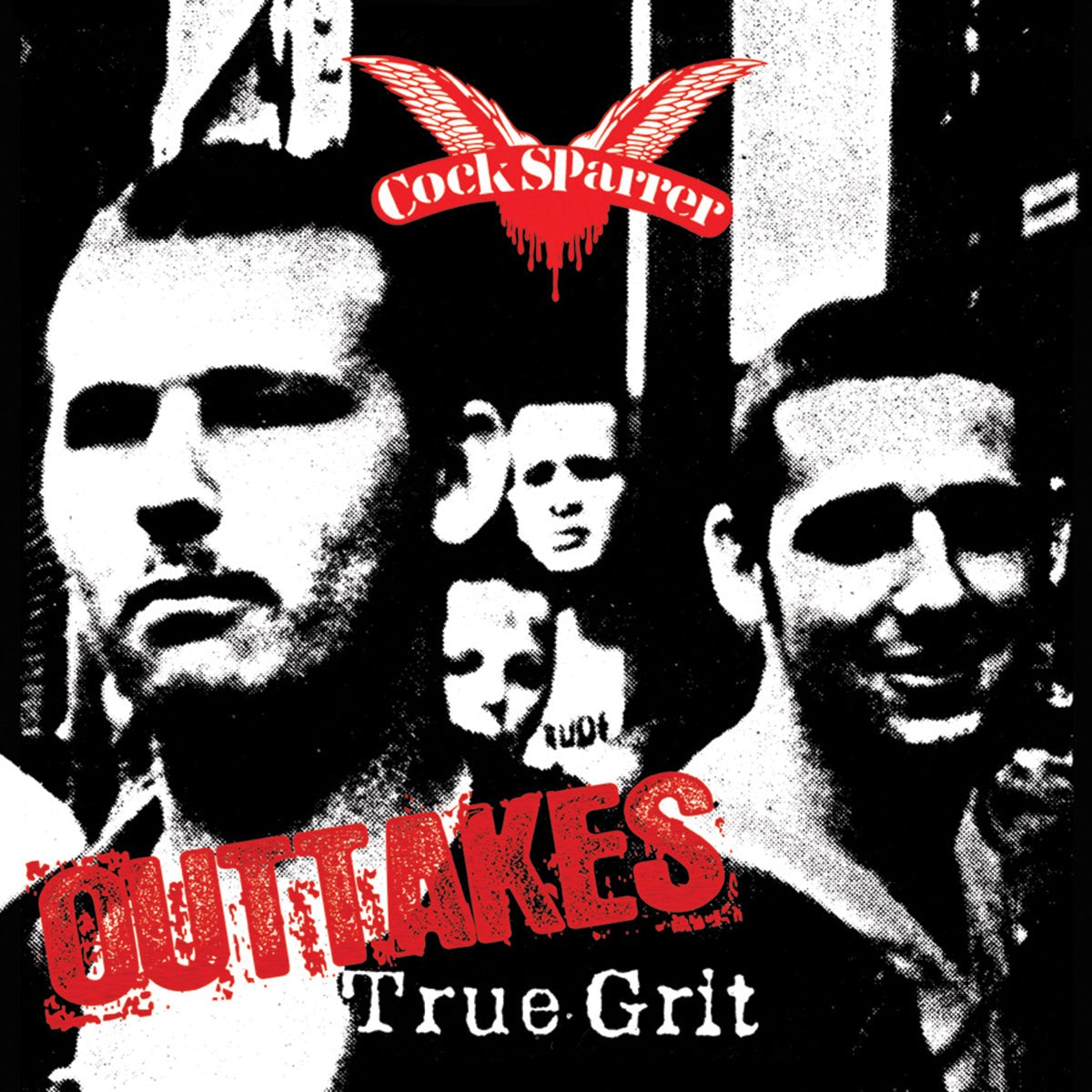 COCK SPARRER TRUE GRIT OUTTAKES LP (Clear Black Smoke Vinyl)
