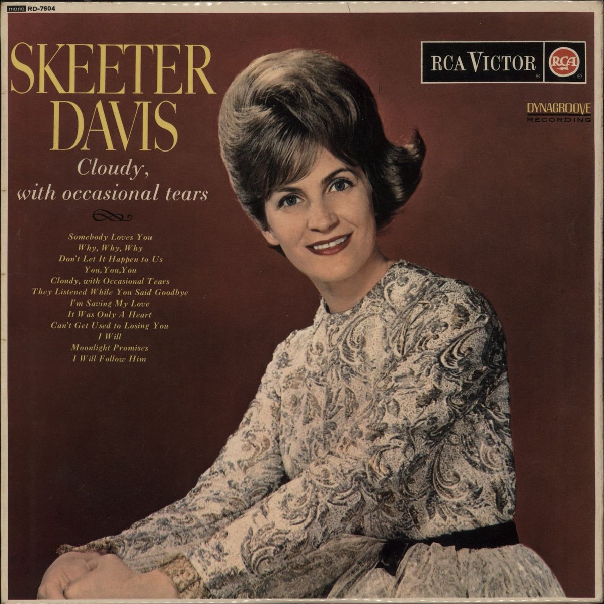 Skeeter Davis Cloudy With Ocasional Tears UK Vinyl LP