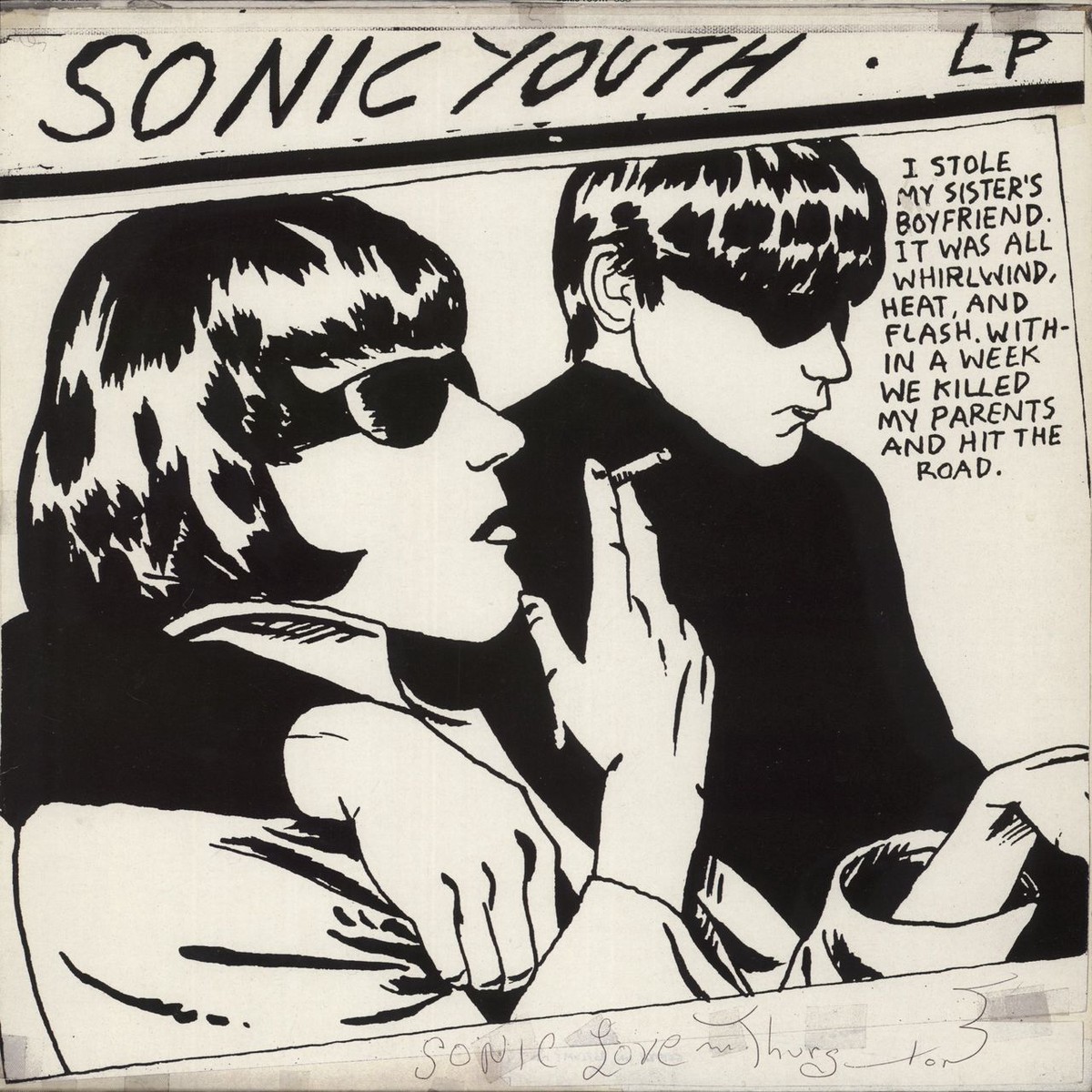 Sonic Youth Goo – Autographed German Vinyl LP