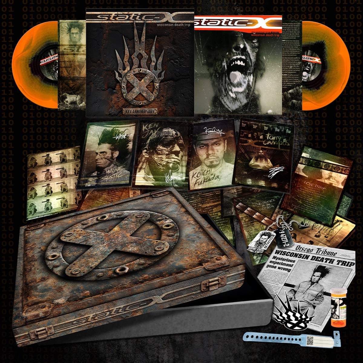 STATIC X WISCONSIN DEATH TRIP (25TH ANNIVERSARY CORROSIVE EDITION) 2LP w AUTOGRAPHED DELUXE BOX