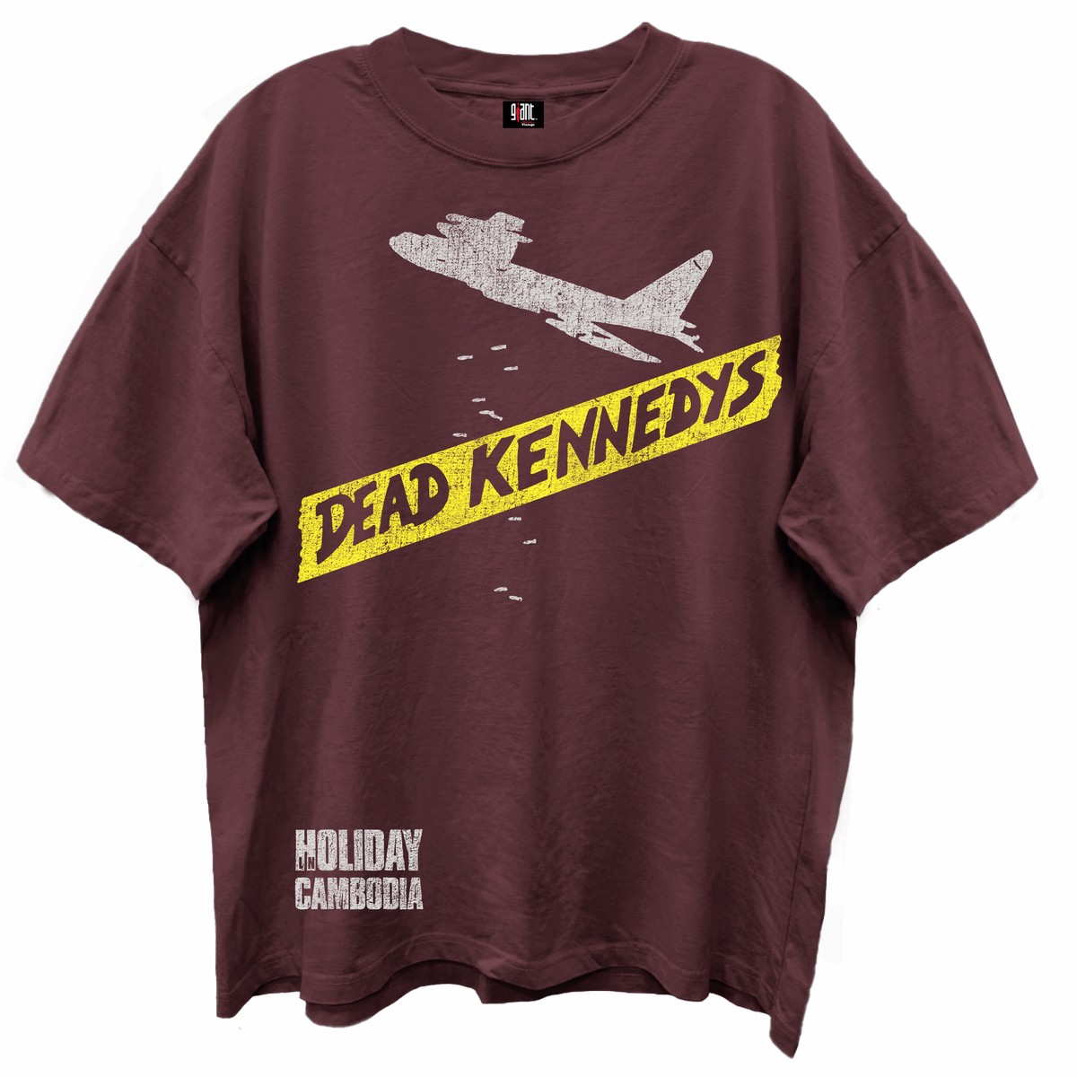 DEAD KENNEDYS HOLIDAY CAMBODIA MOHOGONY ENZYME WASH T-SHIRTGIANT VINTAGE T-SHIRT