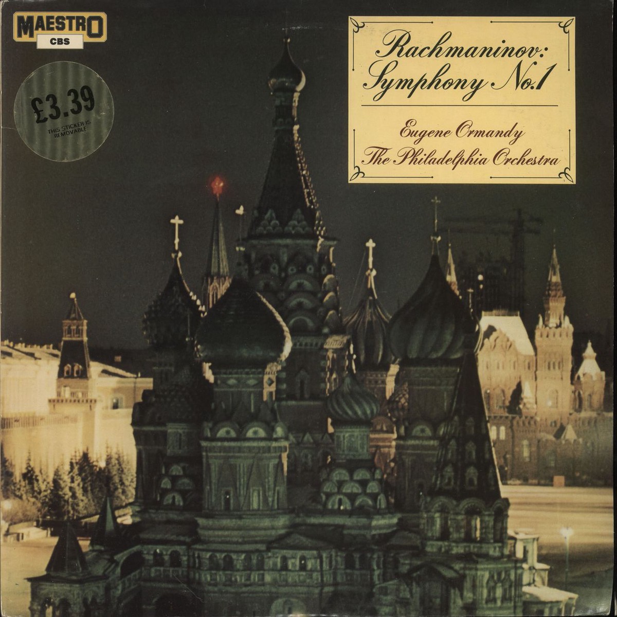 Sergei Rachmaninov Rachmaninov Symphony No 1 In D Minor Op 13 UK Vinyl LP
