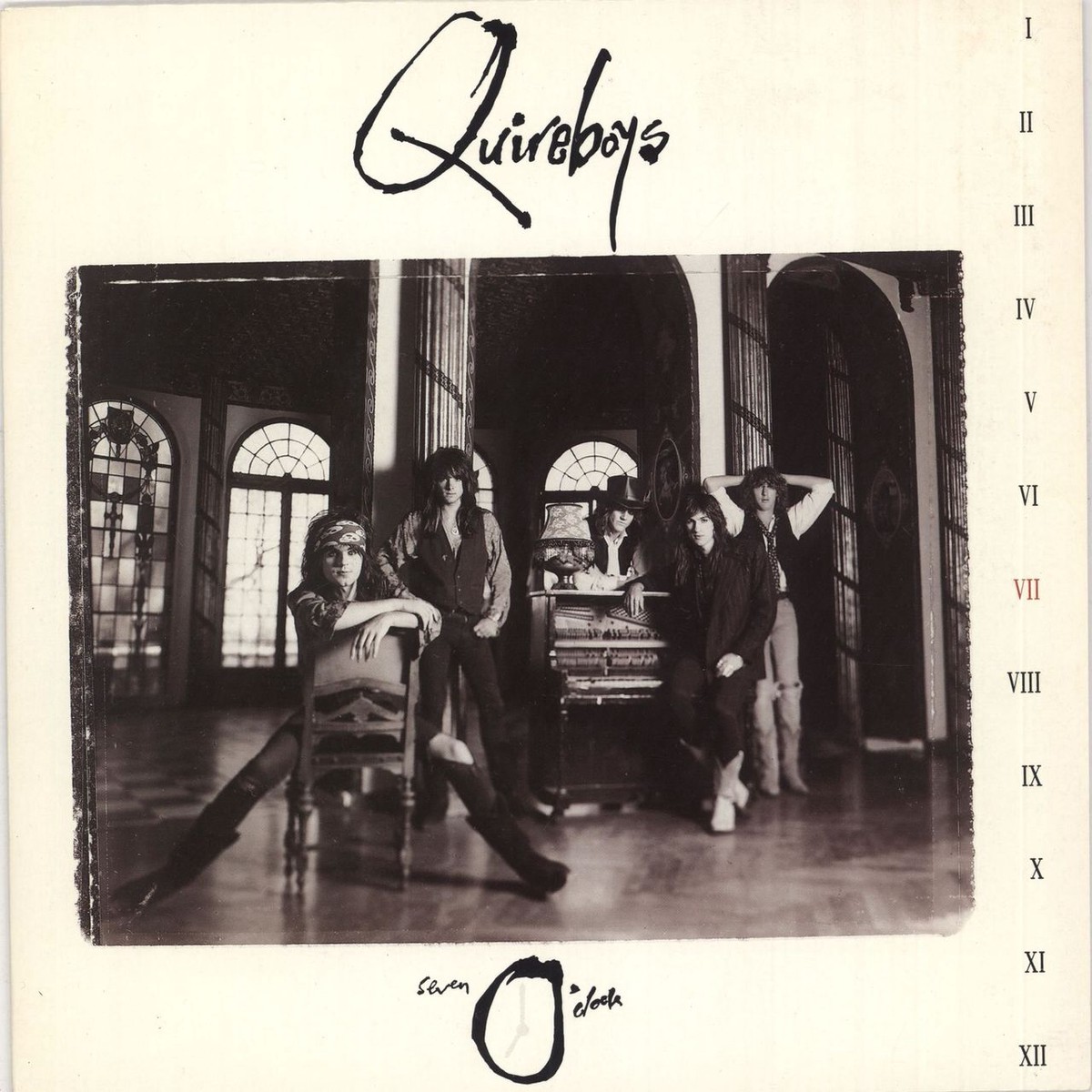 The Quireboys Seven OClock – Promo stickered UK 7 vinyl