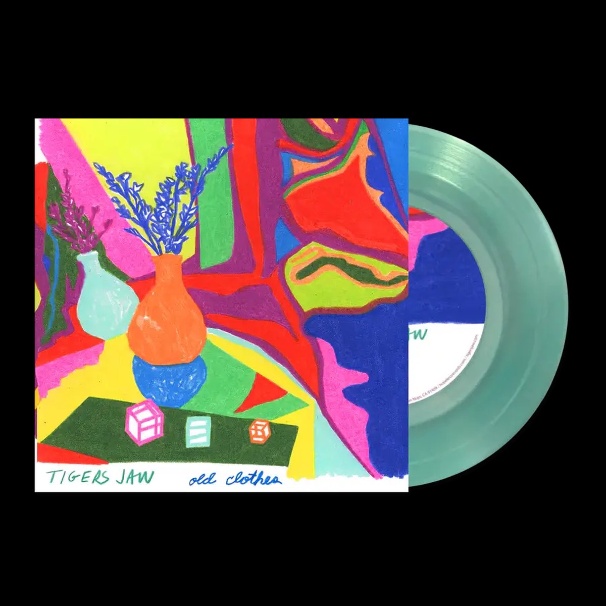 TIGERS JAW OLD CLOTHES 7 (Limited Edition Only 300 Made Coke Bottle Clear 7 Vinyl)