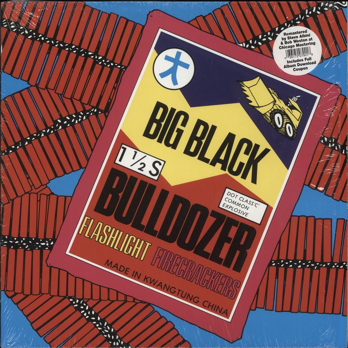 Big Black Bulldozer Poster – Stickered Shrink US 12 vinyl