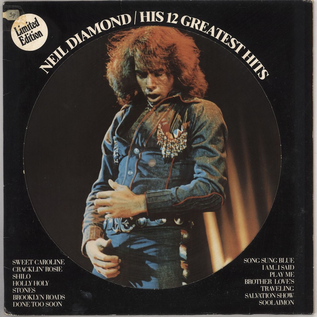 Neil Diamond His 12 Greatest Hits – EX Dutch Picture disc LP
