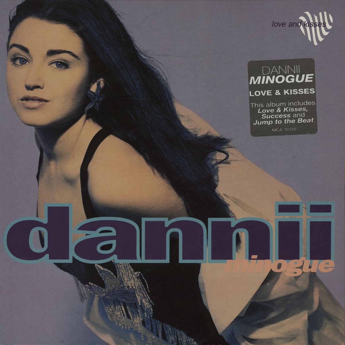 Dannii Minogue Love Kisses – Stickered Sleeve Poster UK Vinyl LP