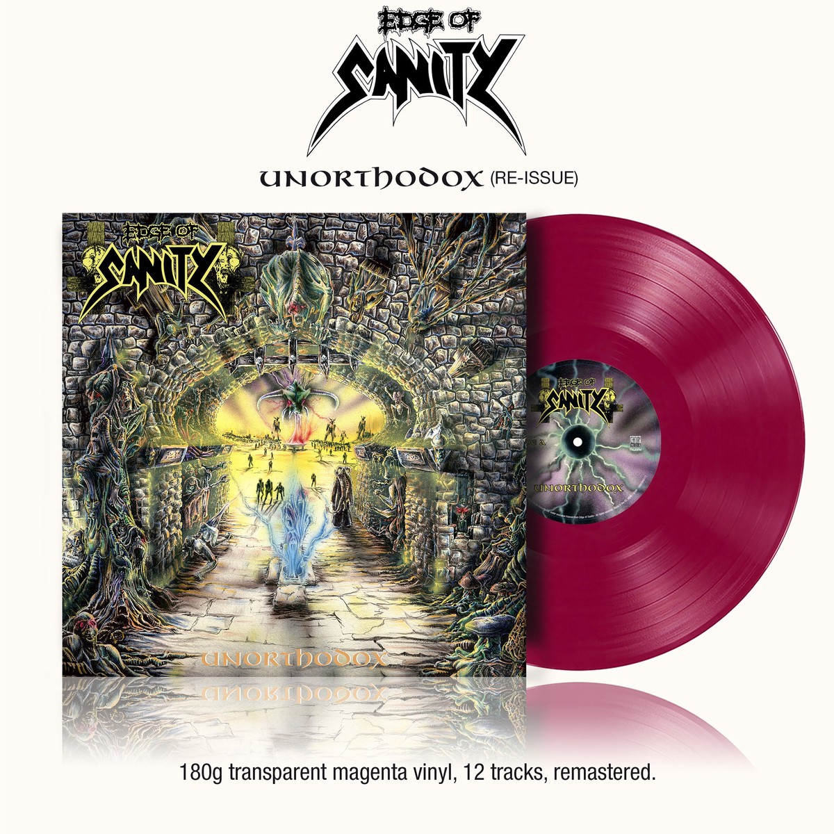 EDGE OF SANITY UNORTHODOX LP (Reissue Transparent Magenta Vinyl)