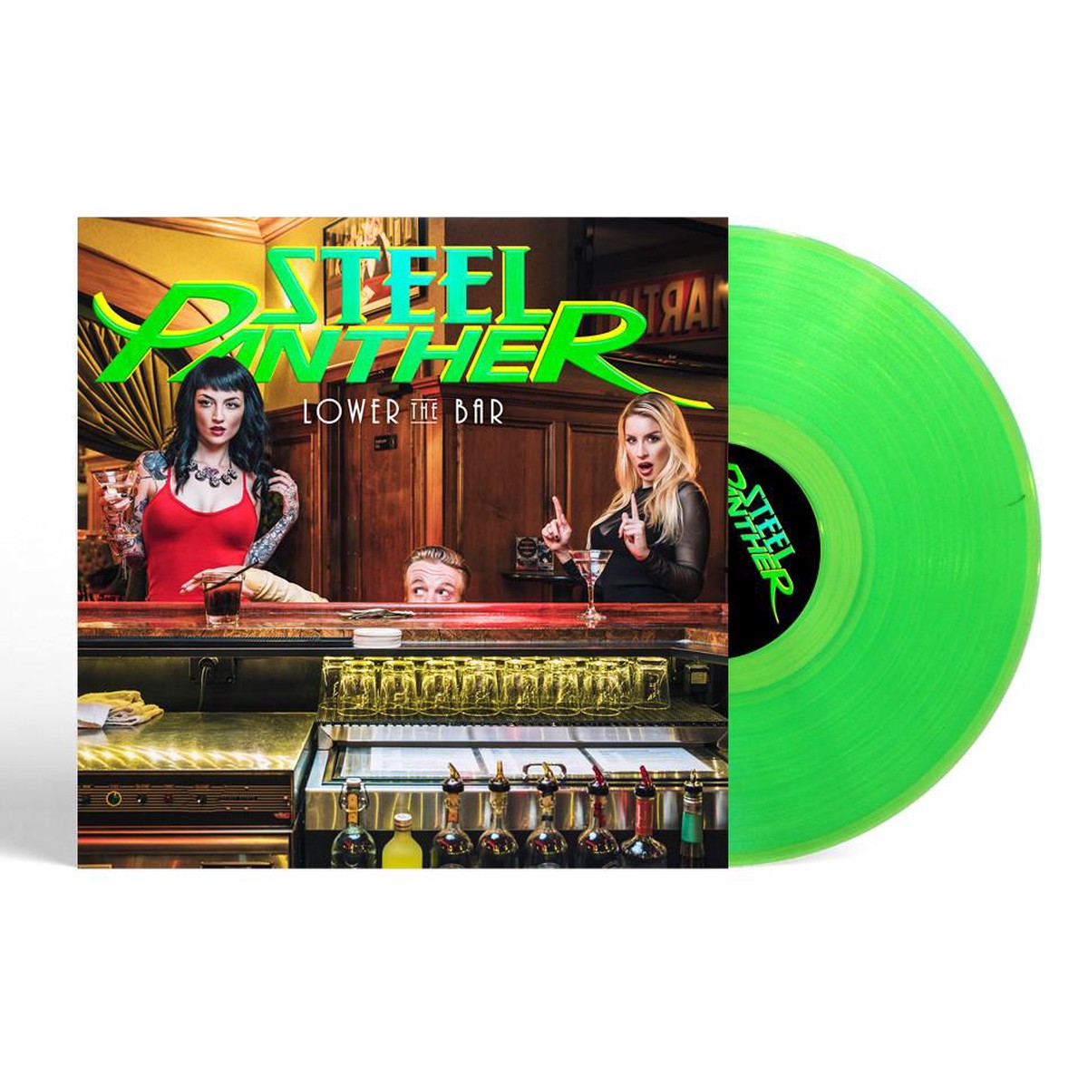 STEEL PANTHER LOWER THE BAR LP (Lime Green Vinyl)