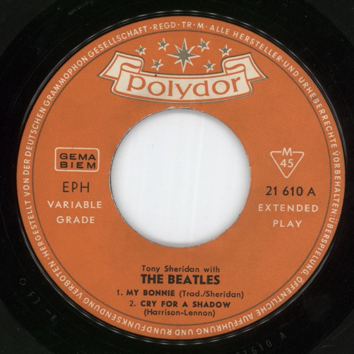 The Beatles Tony Sheridan With The Beatles EP – 1st – VG German 7 vinyl