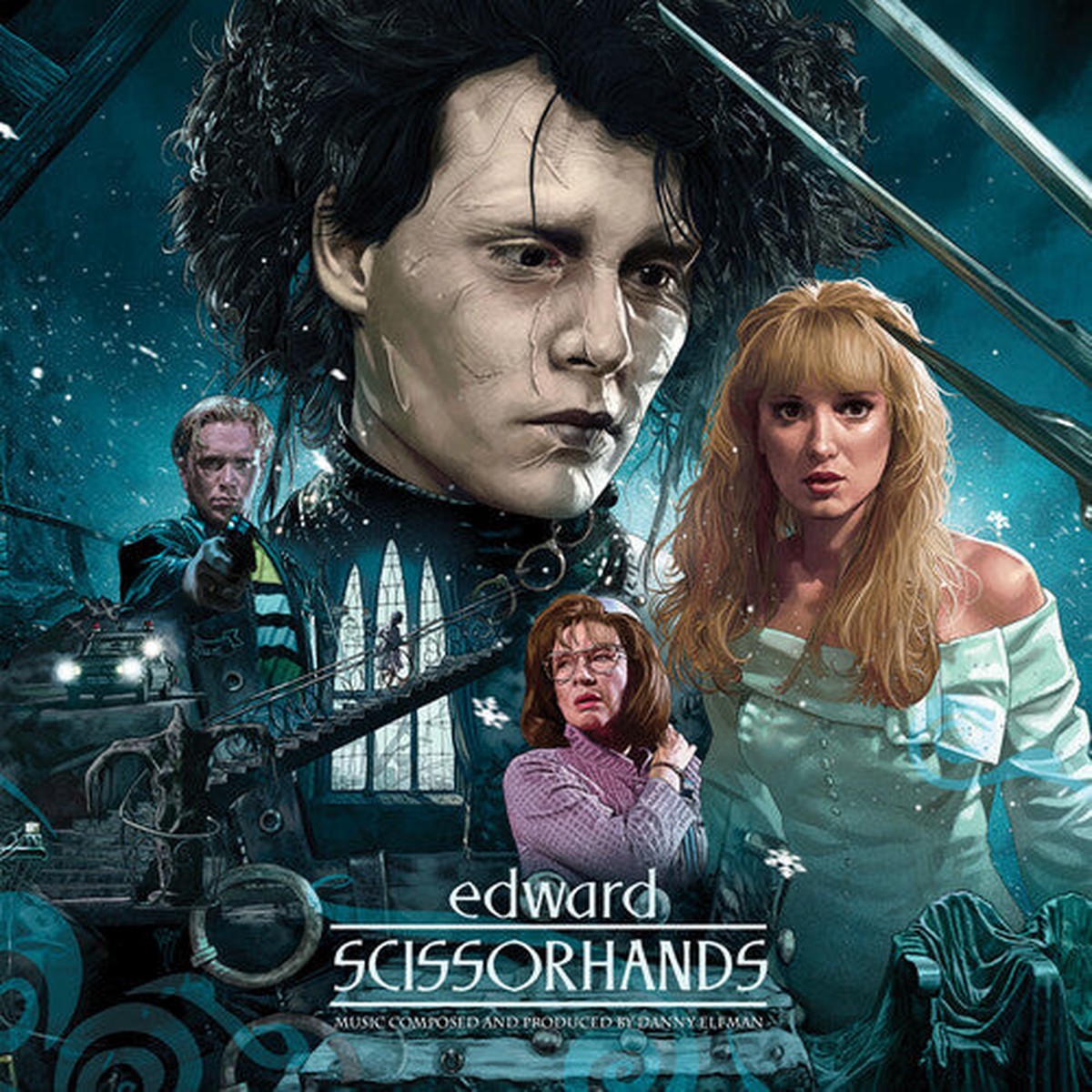 EDWARD SCISSORHANDS SOUNDTRACK 2LP (30th Anniversary Deluxe Edition Blue Vinyl Music by Danny Elfman)