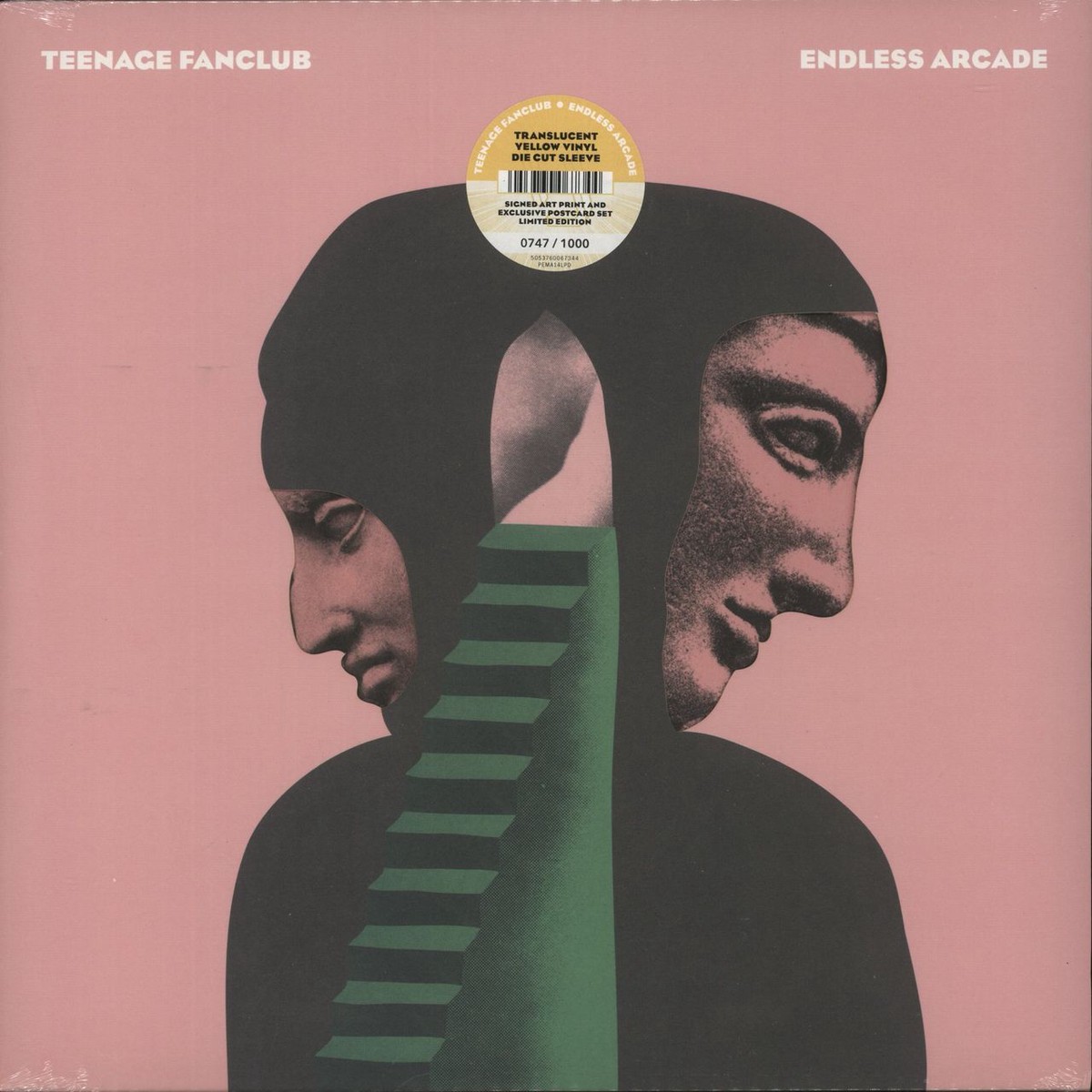 Teenage Fanclub Endless Arcade – Yellow Vinyl Signed Print – Sealed UK Vinyl LP