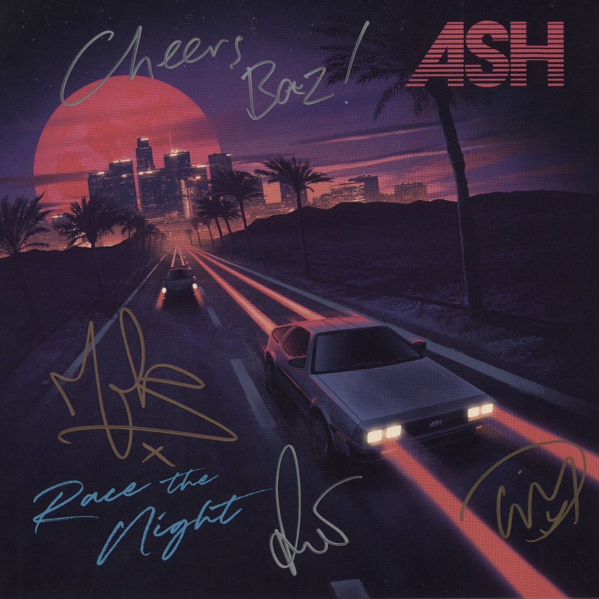Ash Race The Night – Orange Vinyl – Autographed UK Vinyl LP