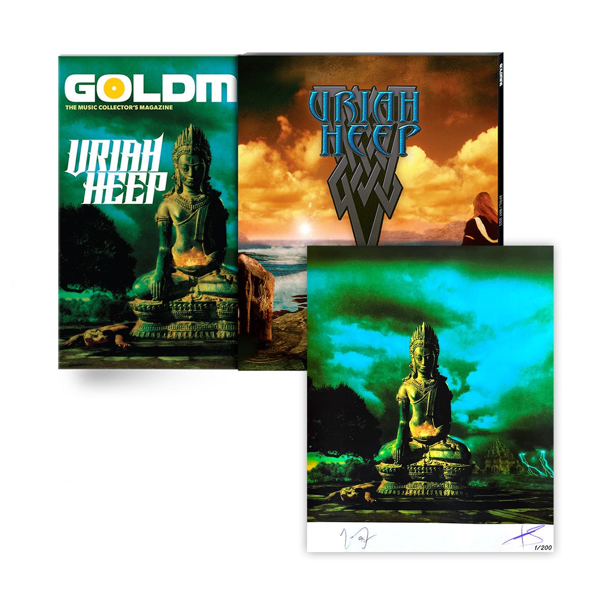 GOLDMINE MAGAZINE APRILMAY 2023 ISSUE ALT COVER FEATURING URIAH HEEP - HAND-NUMBERED SLIPCASE SIGNED PRINT