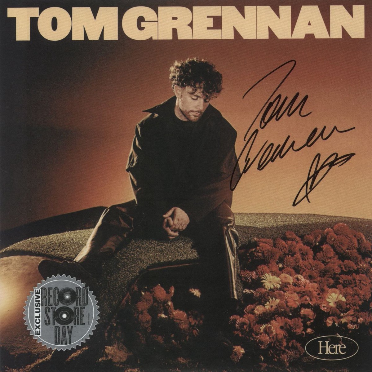 Tom Grennan Here – RSD – Orange Vinyl Autographed Sleeve UK 7 vinyl