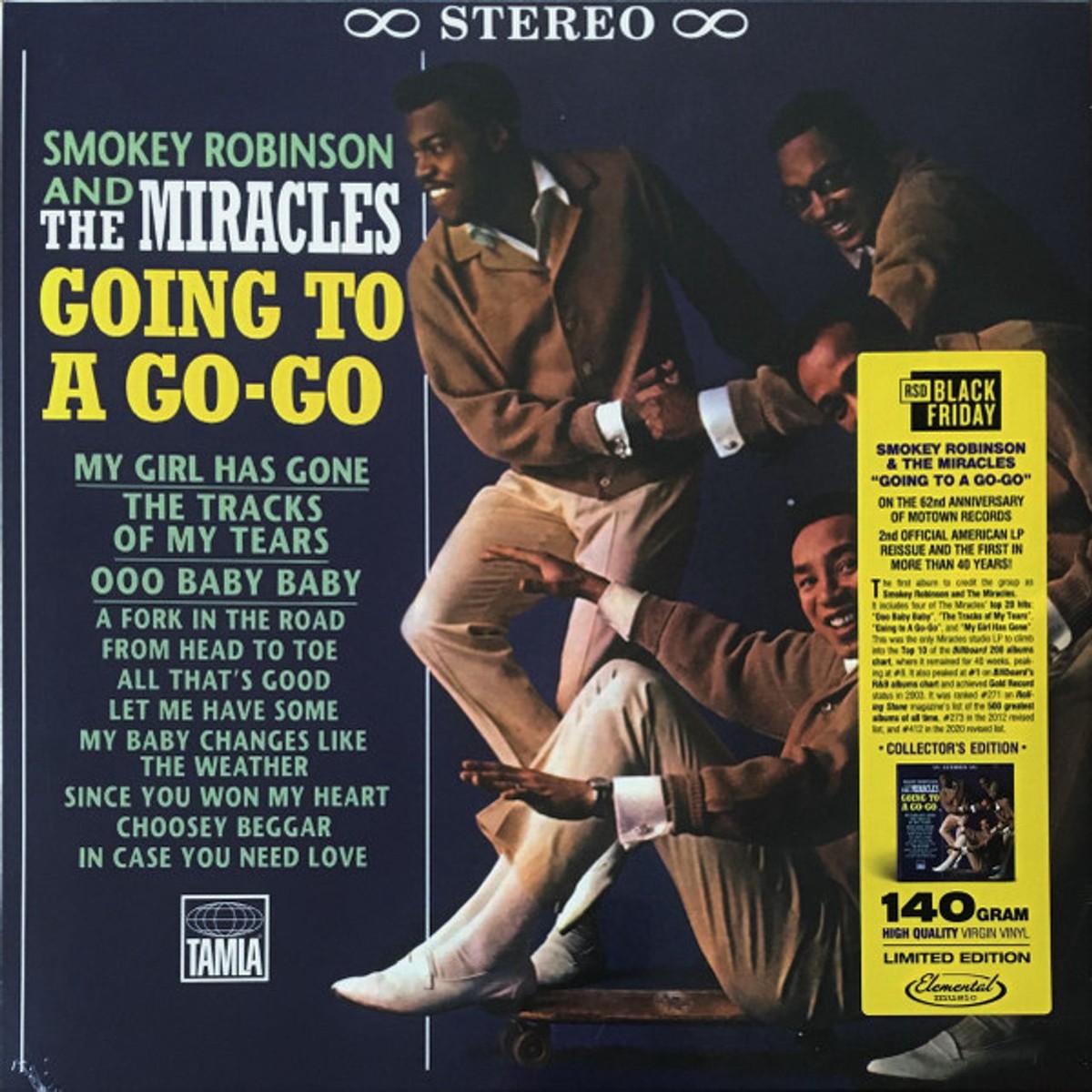 Smokey Robinson The Miracles Going To A Go-Go - 140 Gram Virgin Vinyl Edition - Sealed US Vinyl LP