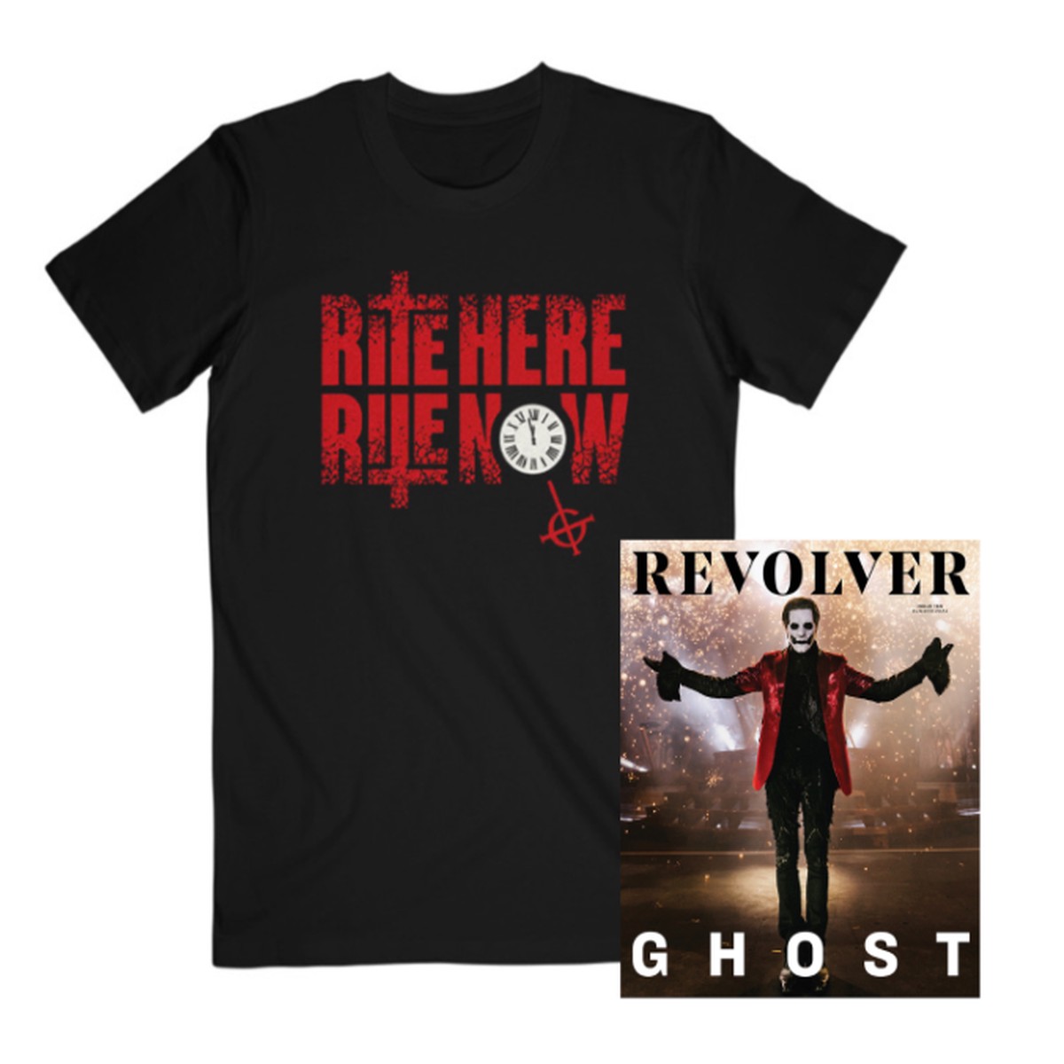 GHOST X REVOLVER BUNDLE - 2024 SUMMER ALT COVER ISSUE W RITE HERE RITE NOW FILM LOGO T-SHIRT