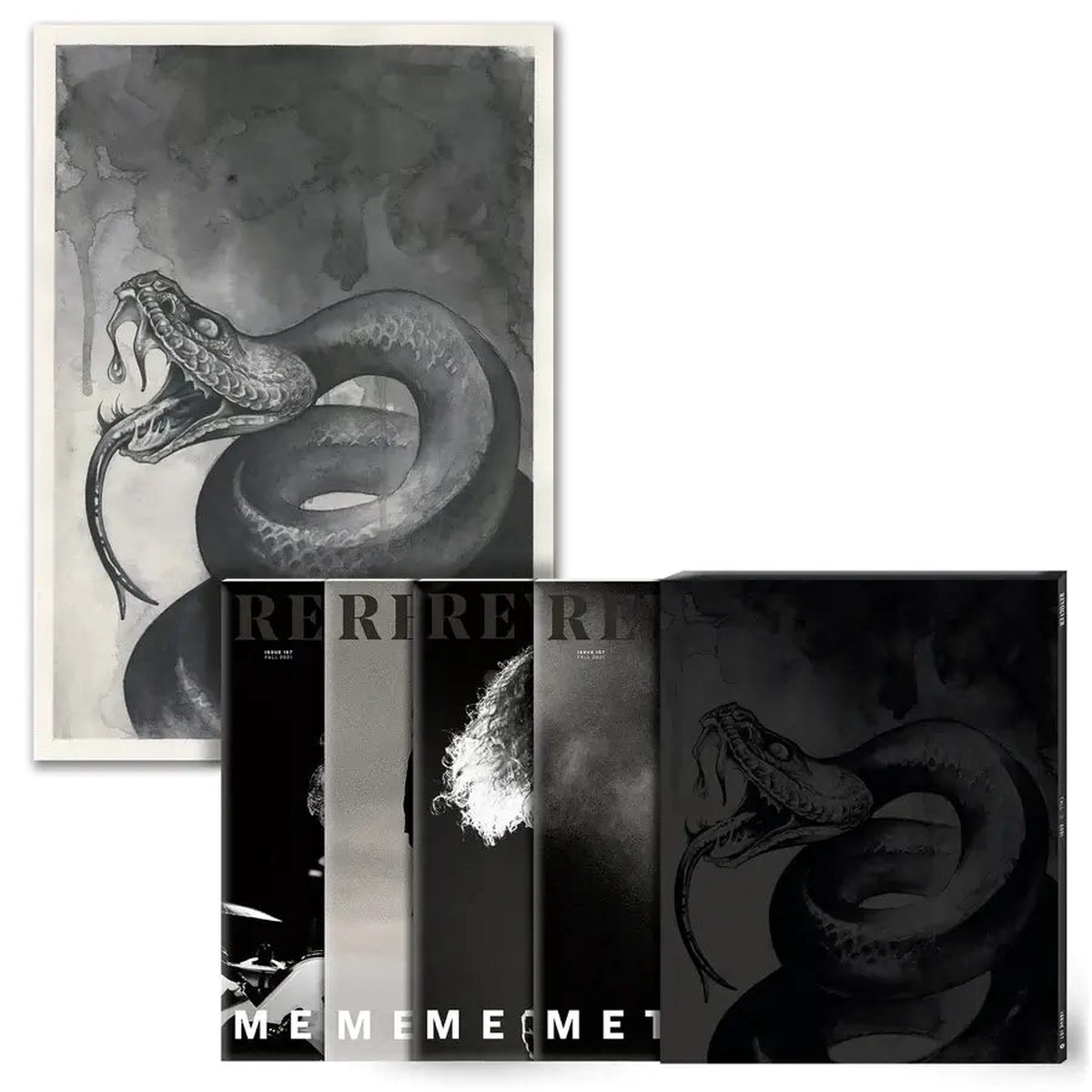 REVOLVER x METALLICA FALL 2021 ISSUE HAND-NUMBERED SLIPCASE WITH JOHN BAIZLEY SCREEN PRINT - ONLY 200 AVAILABLE