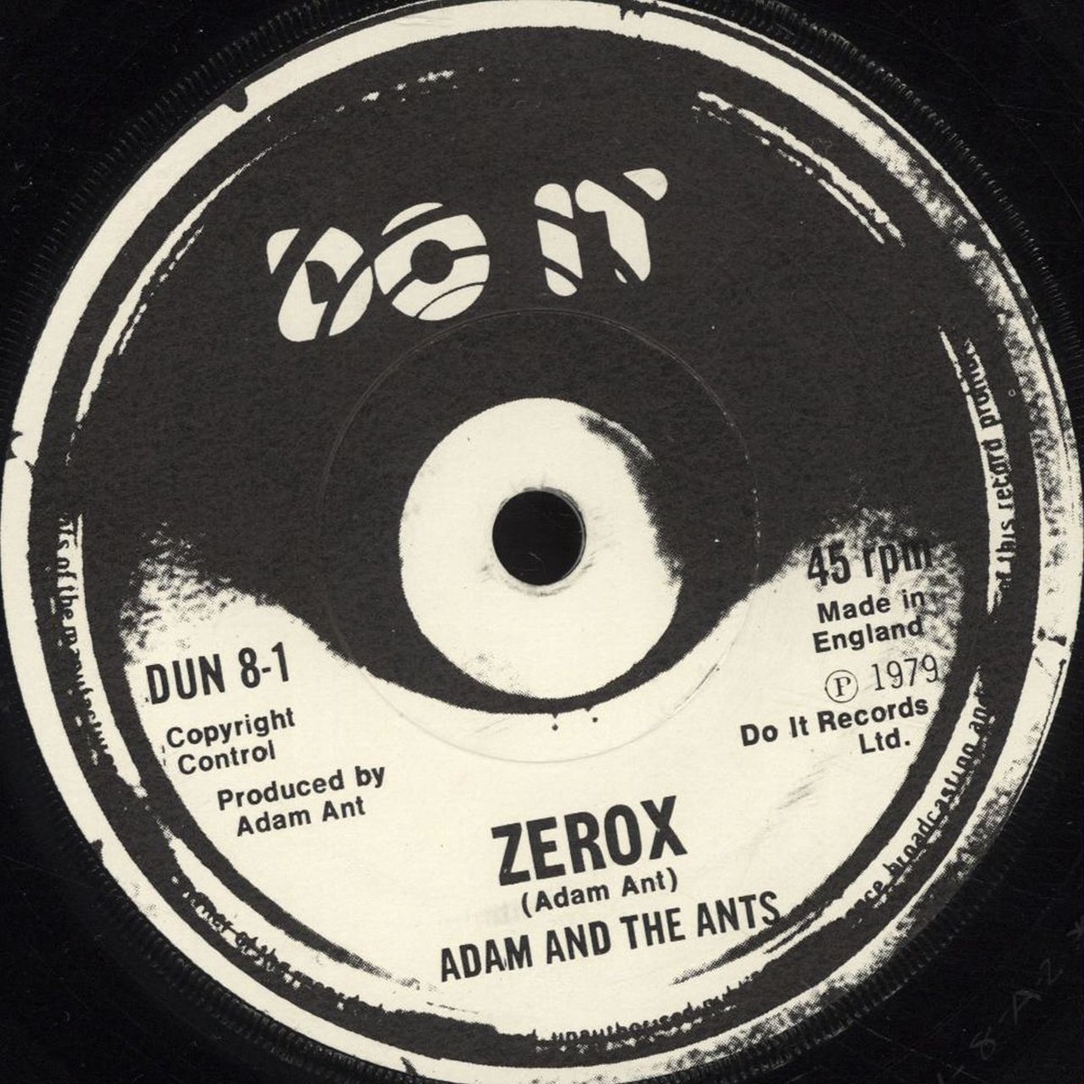 Adam The Ants Zerox UK 7 vinyl