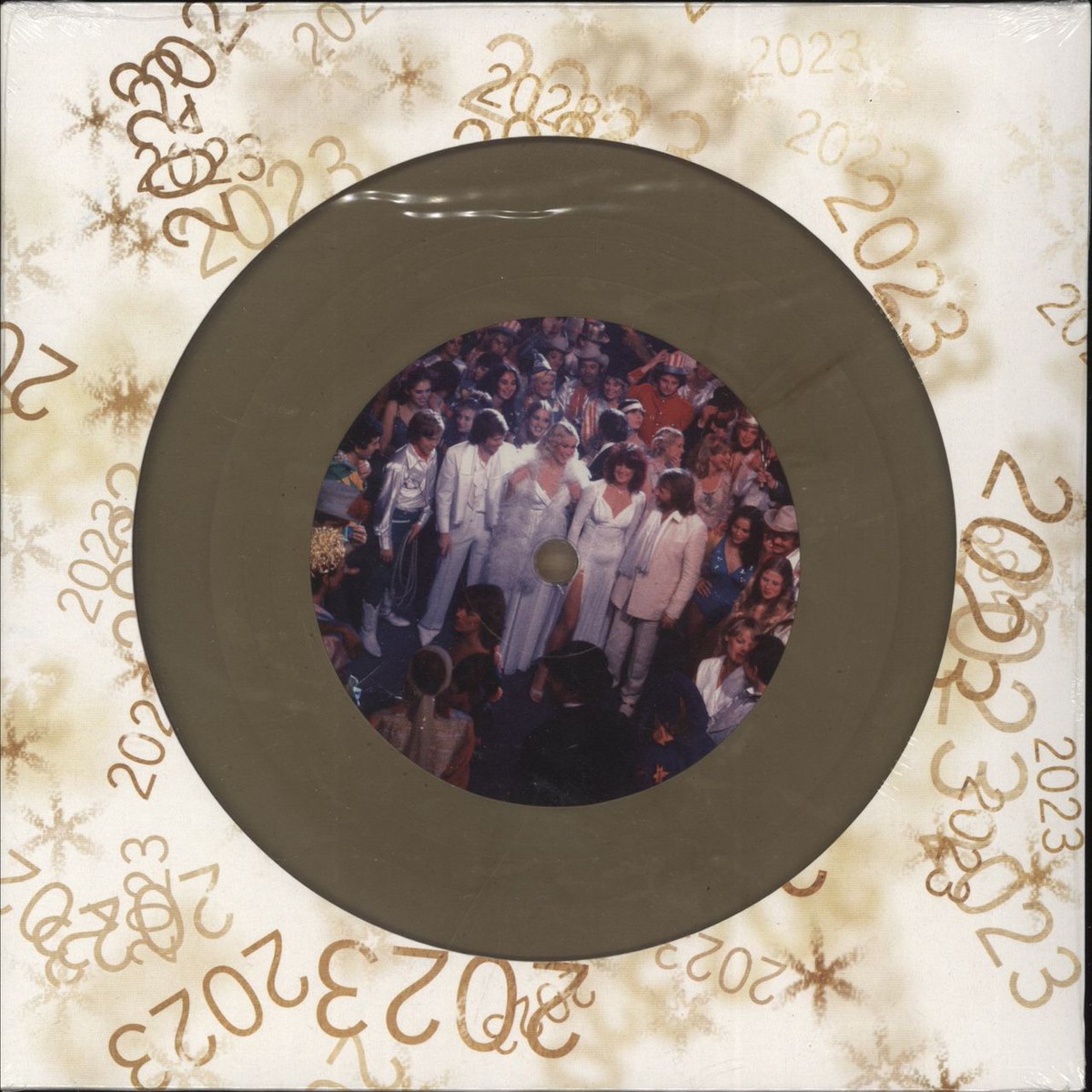 Abba Happy New Year - Gold Vinyl UK 7 vinyl