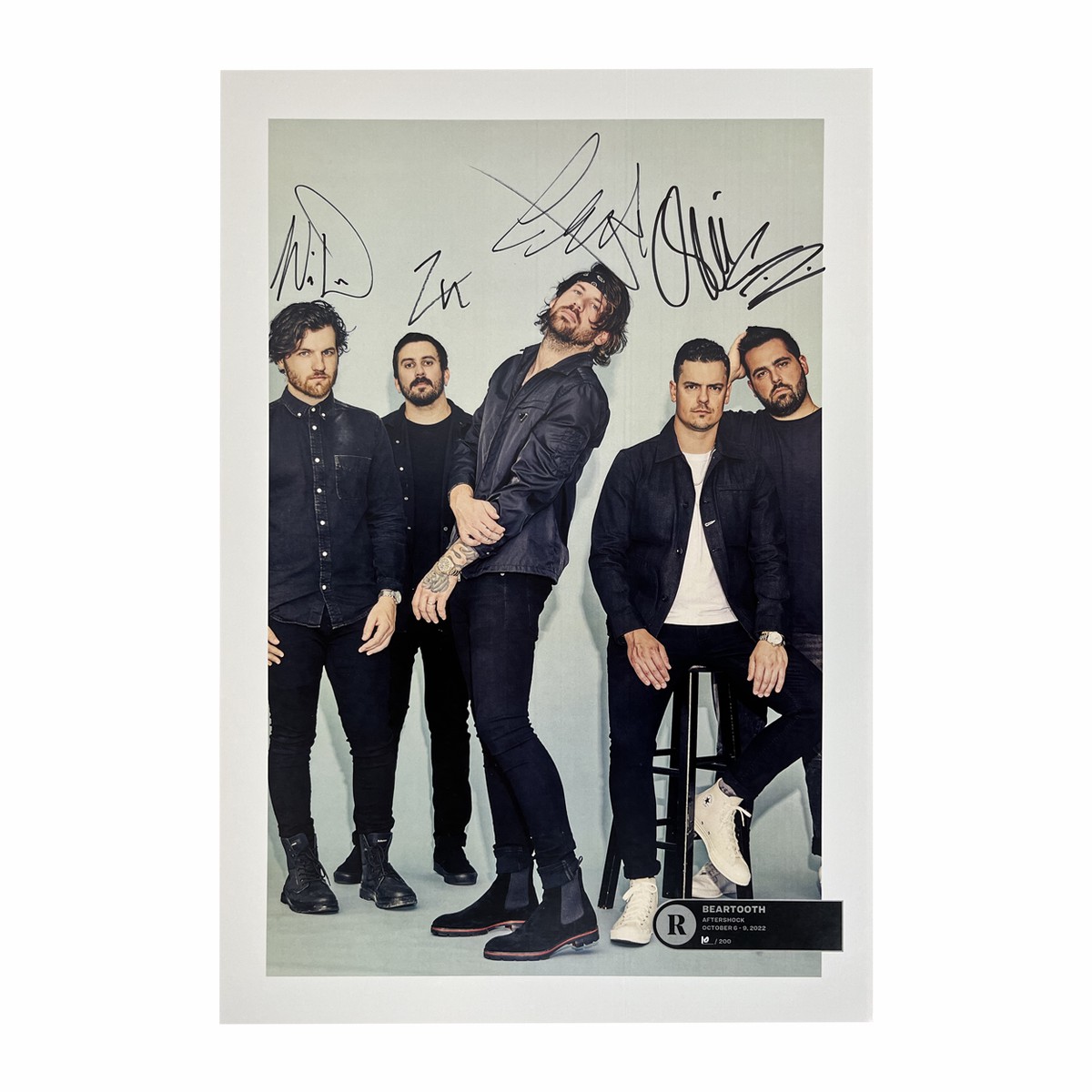BEARTOOTH X AFTERSHOCK FESTIVAL 2022 LIMITED EDITION SIGNED POSTER