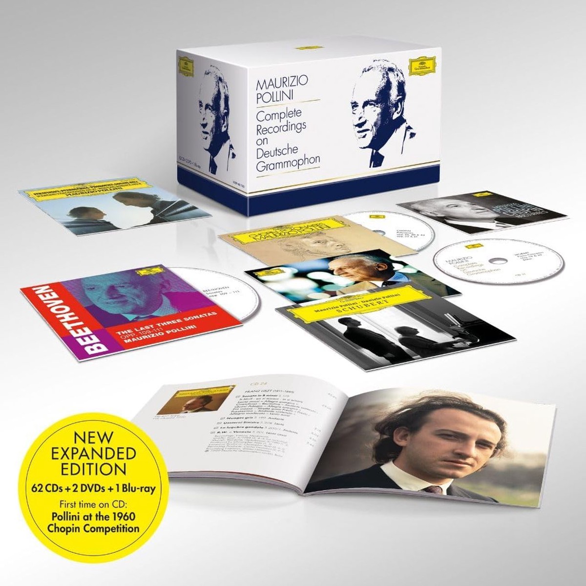 Maurizio Pollini Complete Recordings on Deutsche Grammophon - 62CD2DVD1Blu-Ray - Deluxe Box Set - Sealed UK Cd album box set