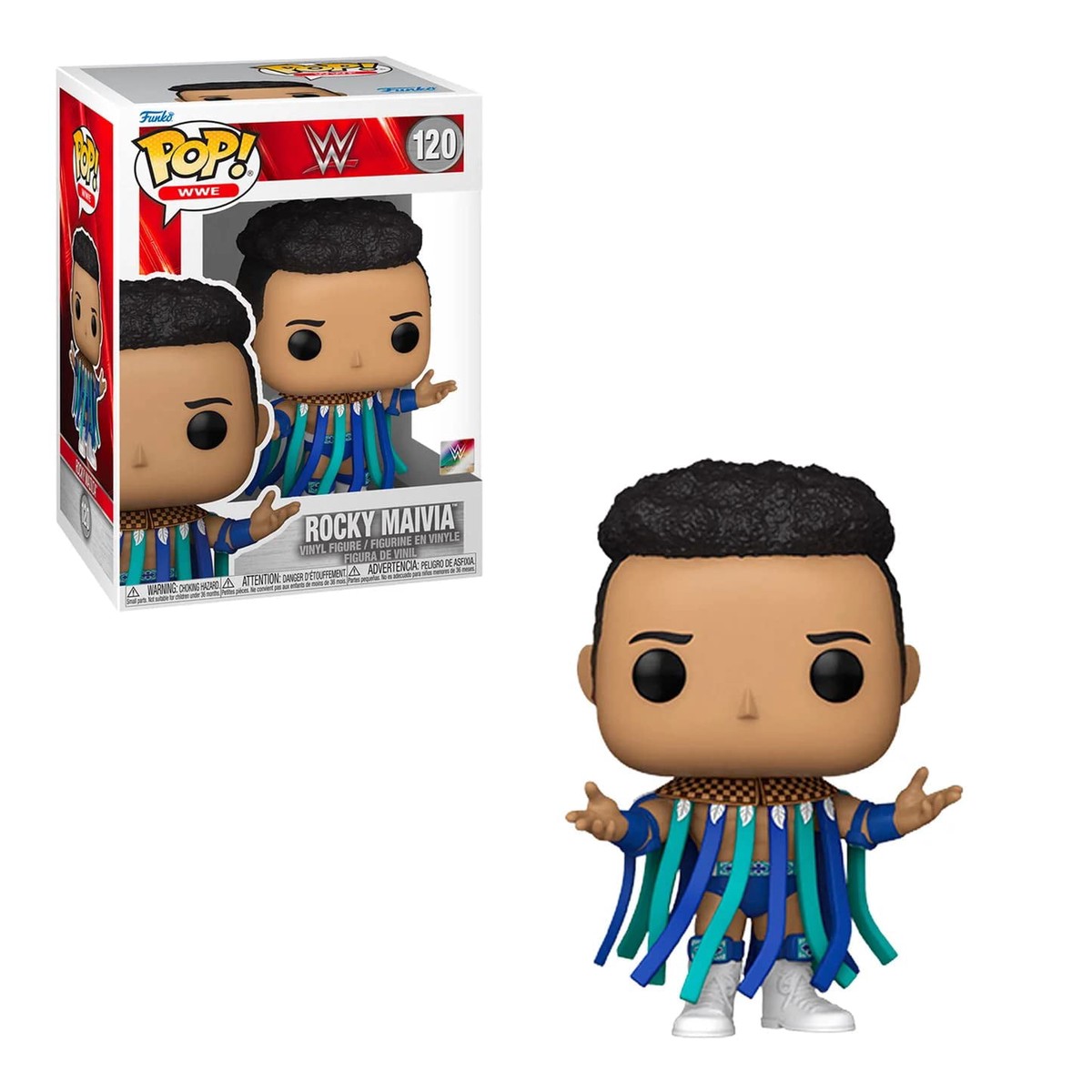 WWE ROCKY MAIVIA FUNKO METALLIC POP FIGURE
