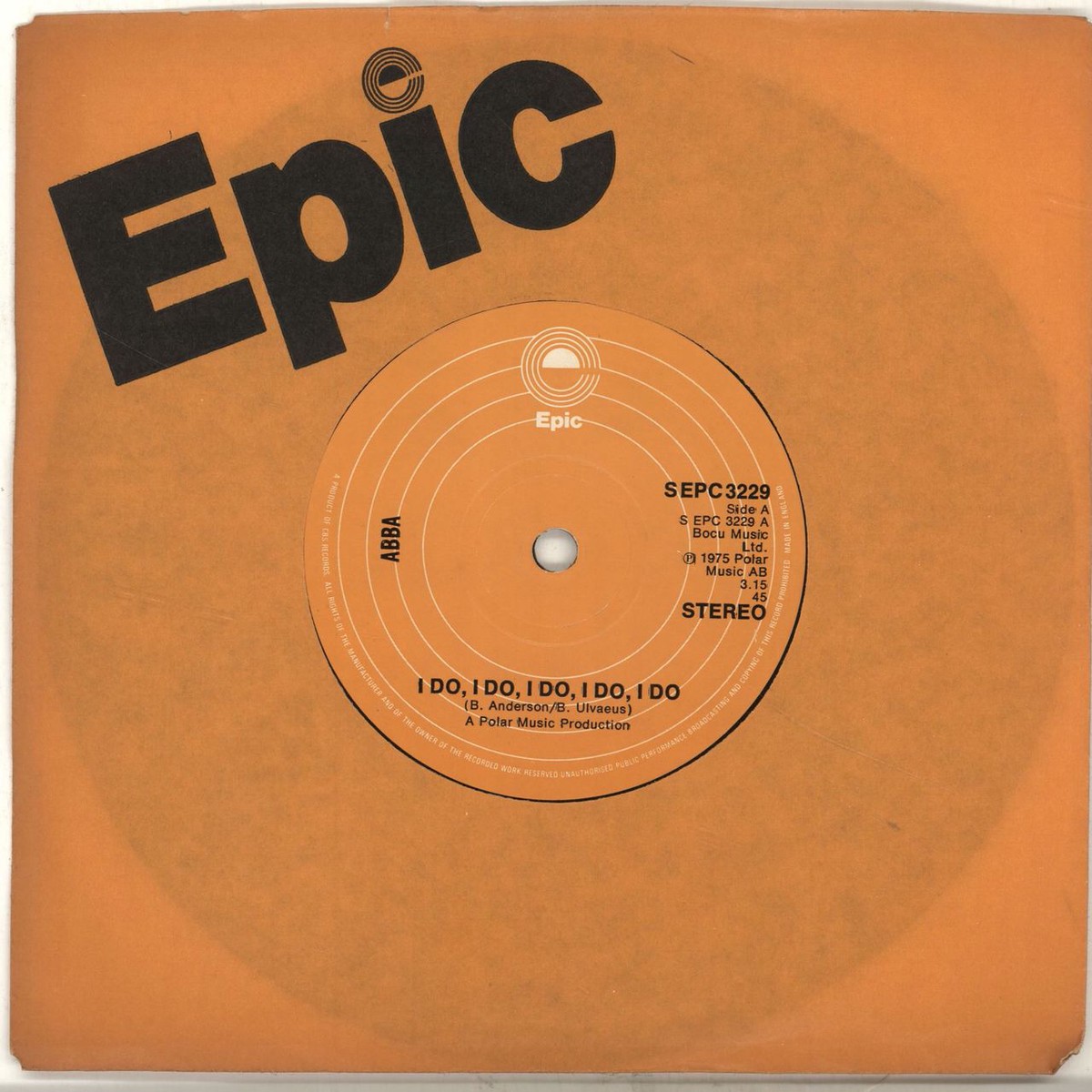 Abba I Do I Do I Do I Do I Do - 2nd UK 7 vinyl