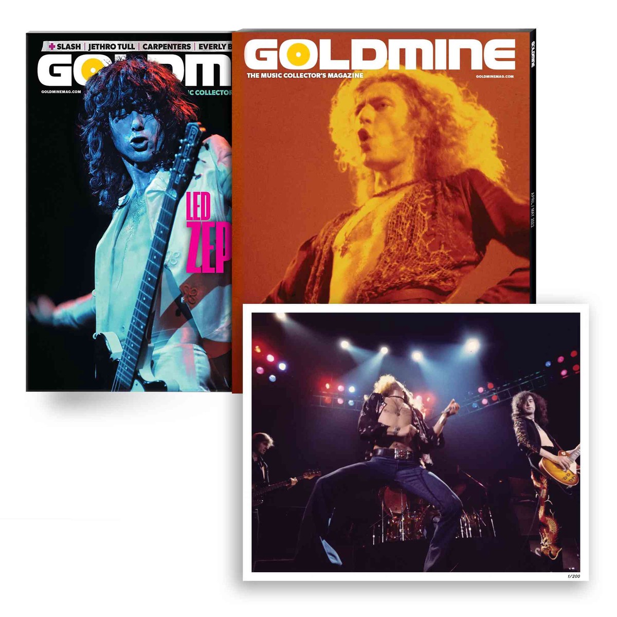 GOLDMINE x ZEPPELIN APRMAY 2022 ALTERNATE COVER ISSUE WITH HAND-NUMBERED SLIPCASE EXCLUSIVE PHOTO PRINT - LIMITED TO 200
