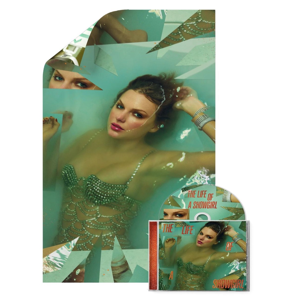 Taylor Swift The Life Of A Showgirl - Sweat Vanilla Perfume Edition CD Poster - Sealed UK CD album