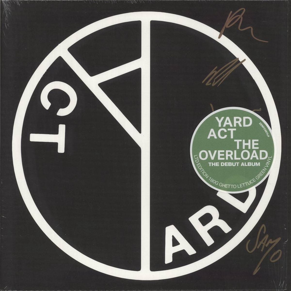 Yard Act The Overload - Ghetto Lettuce Green Vinyl 180 Gram - Autographed - Shrink UK Vinyl LP