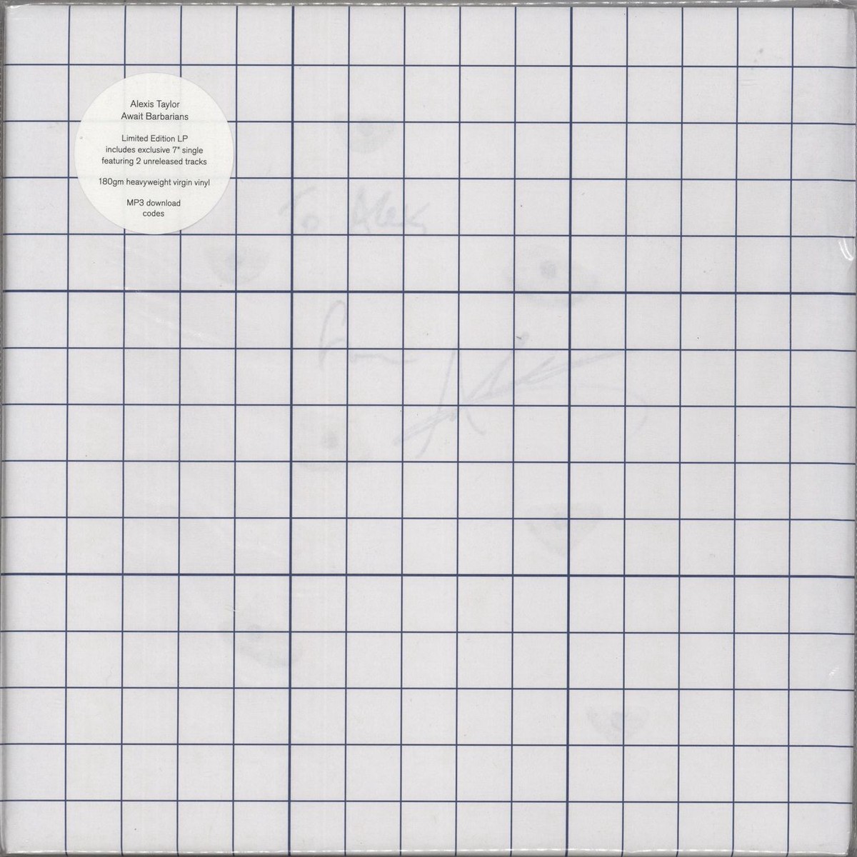 Alexis Taylor Await Barbarians - 180 Gram Vinyl - Autographed 7 UK Vinyl LP