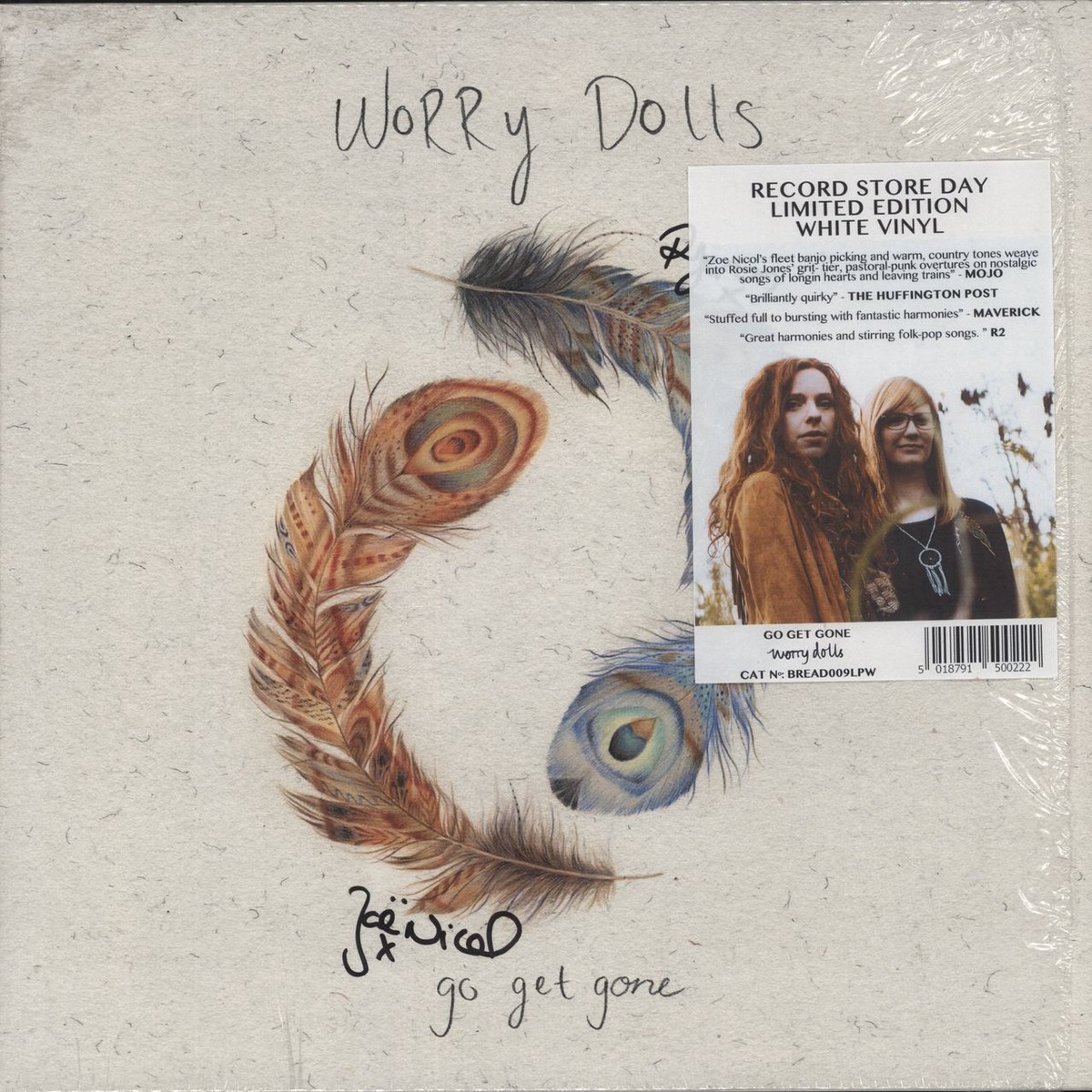 Worry Dolls Folk Go Get Gone - White Vinyl - RSD17 - Autographed UK Vinyl LP