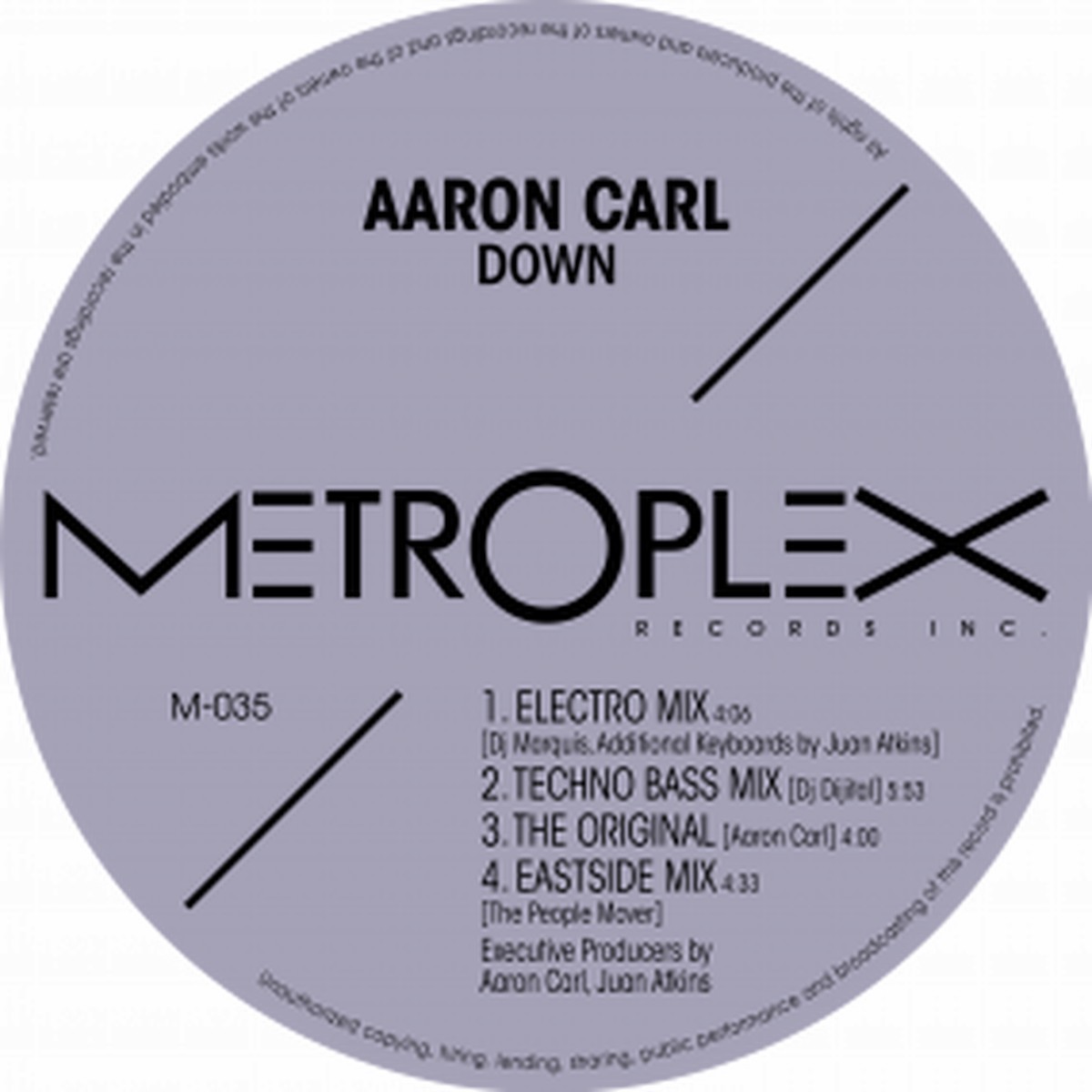 Aaron Carl - Down (12) (New Vinyl)