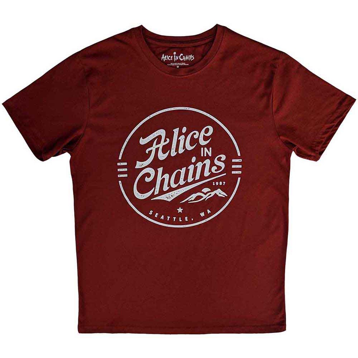 Alice In Chains - Circle Emblem (Red) Large T-Shirt